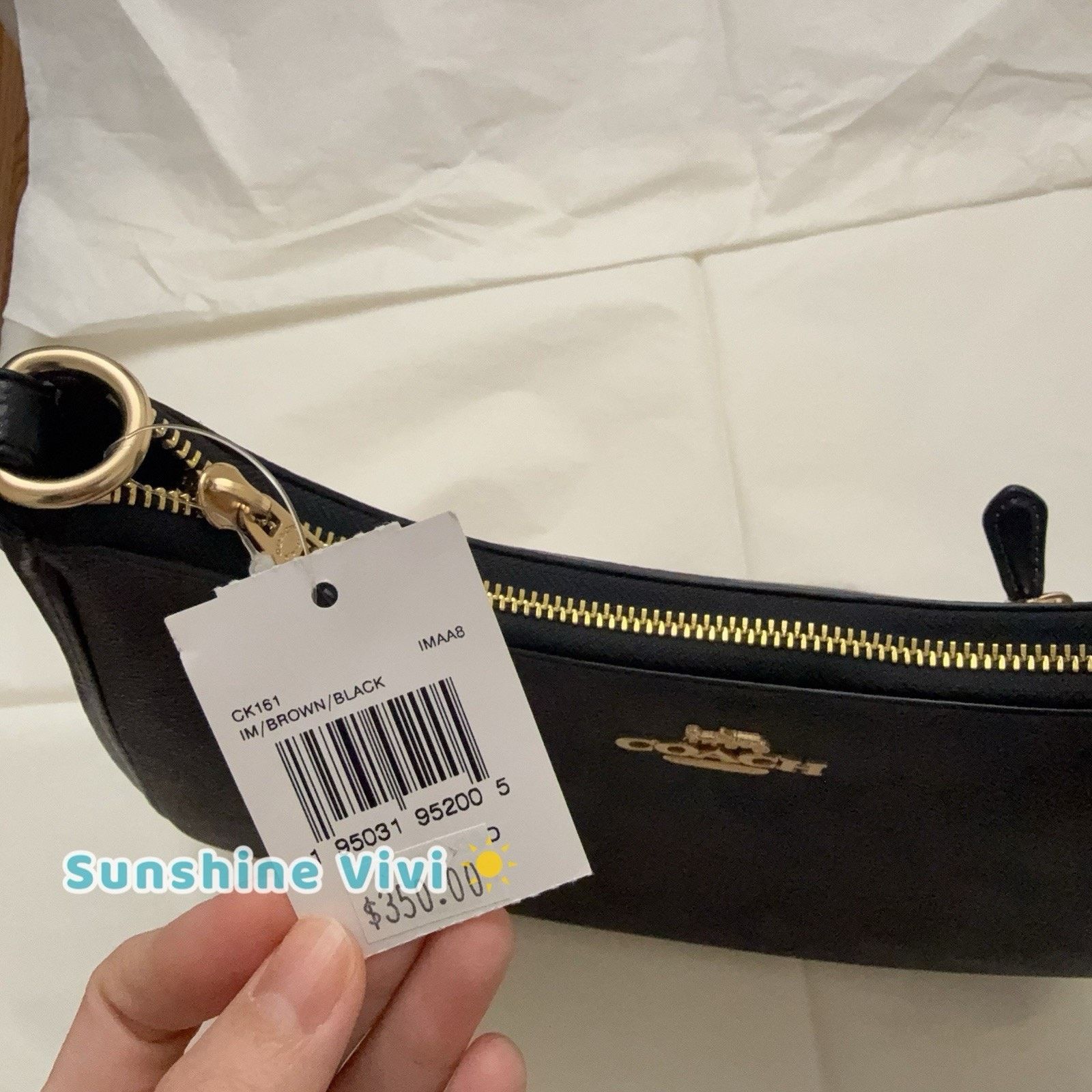 Coach NWT Coach Teri Hobo Bag Signature CK161 Gold/Walnut/Black Size ONE SIZE - 2 Thumbnail