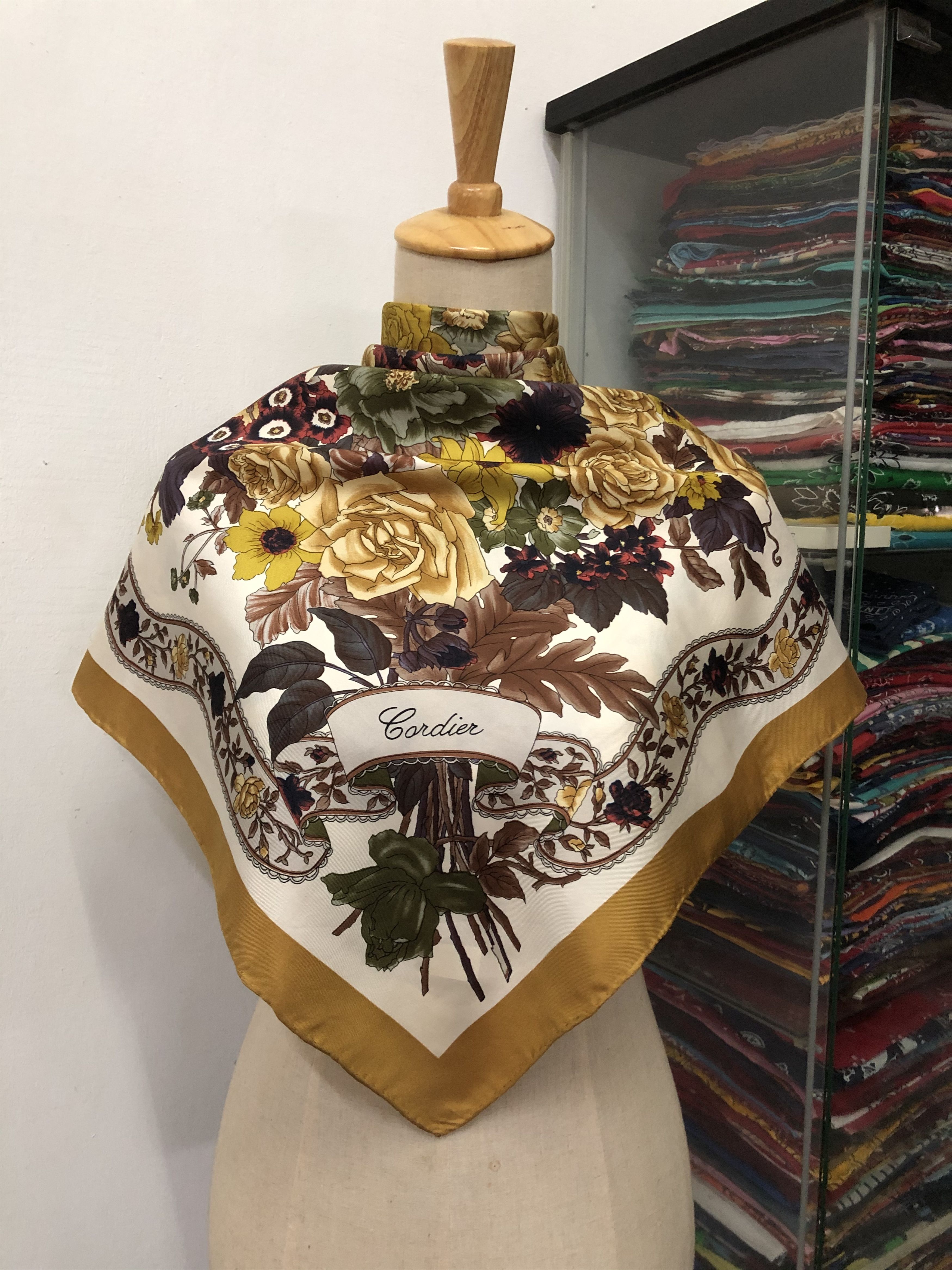 Vintage Vintage Cordier Silk Scarf Size ONE SIZE - 1 Thumbnail