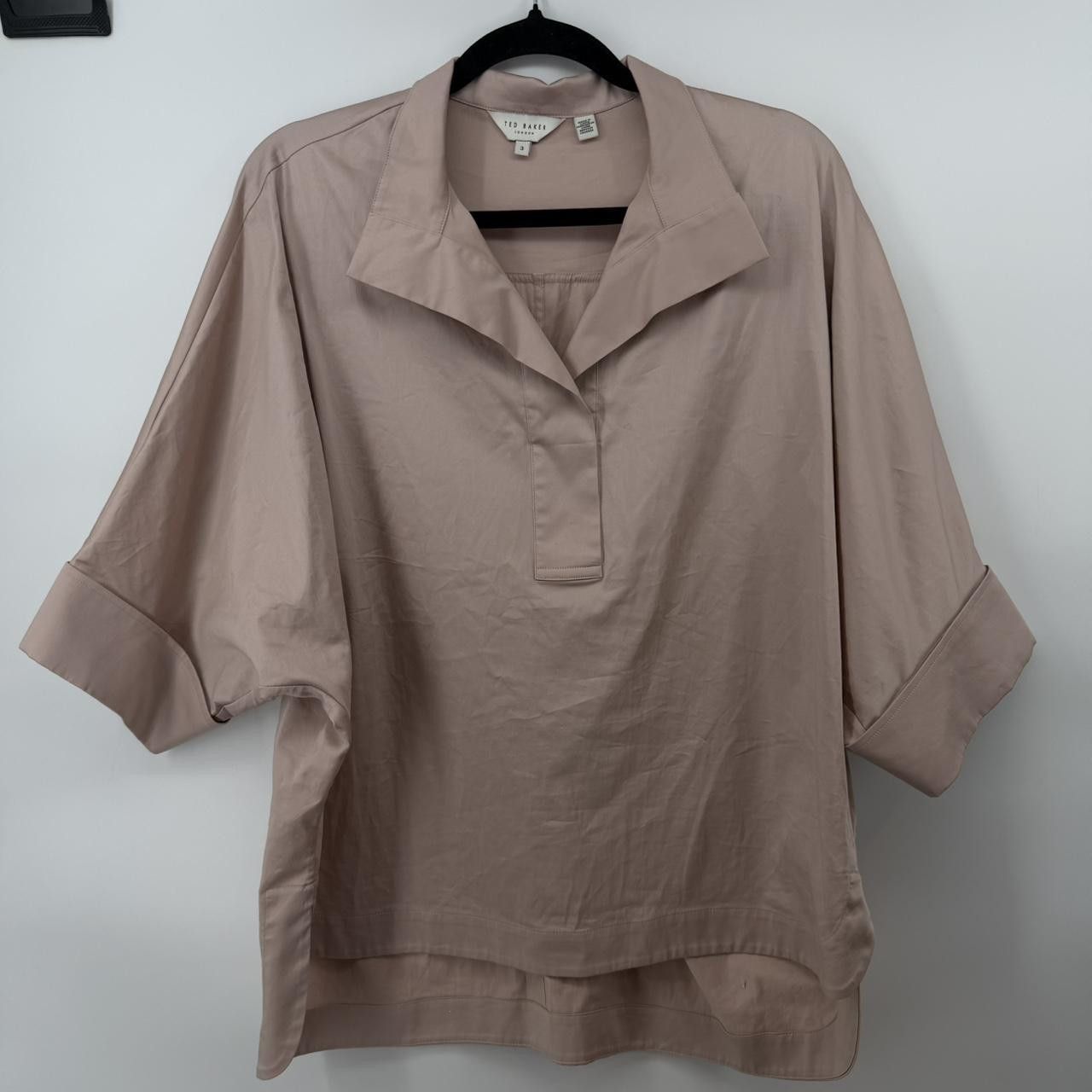 Ted Baker Ted Baker blush pink oversized shirt with collar and button Size M / US 6-8 / IT 42-44 - 2 Thumbnail