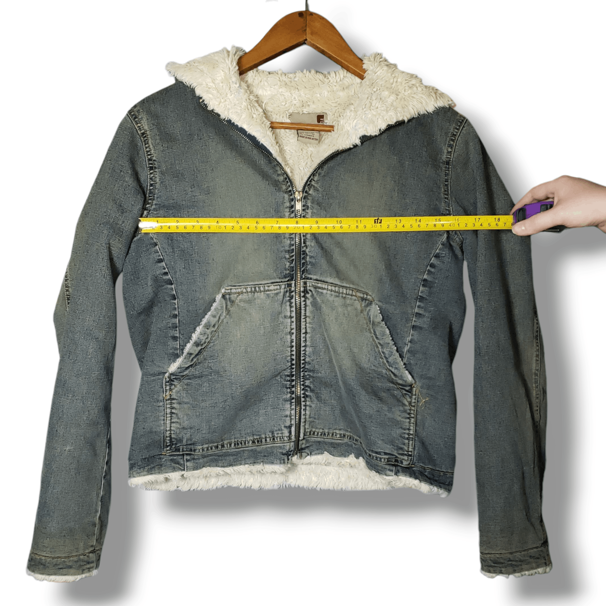 Other Women's M Vintage Sherpa Trucker Jacket Retro Y2K Size M / US 6-8 / IT 42-44 - 7 Thumbnail
