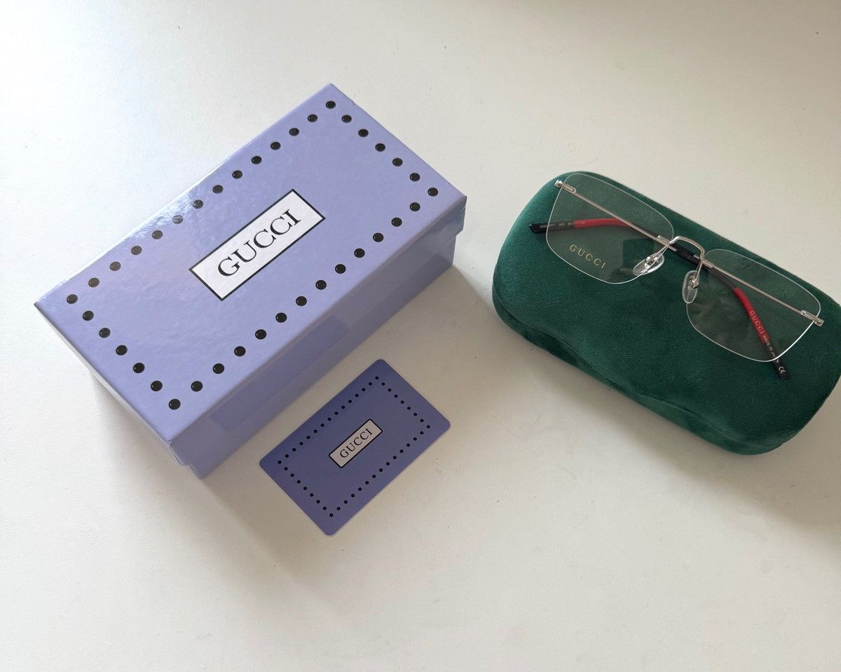 Gucci Gucci GG0399O Eyeglasses – Silver / Multicolor Size ONE SIZE - 9 Thumbnail