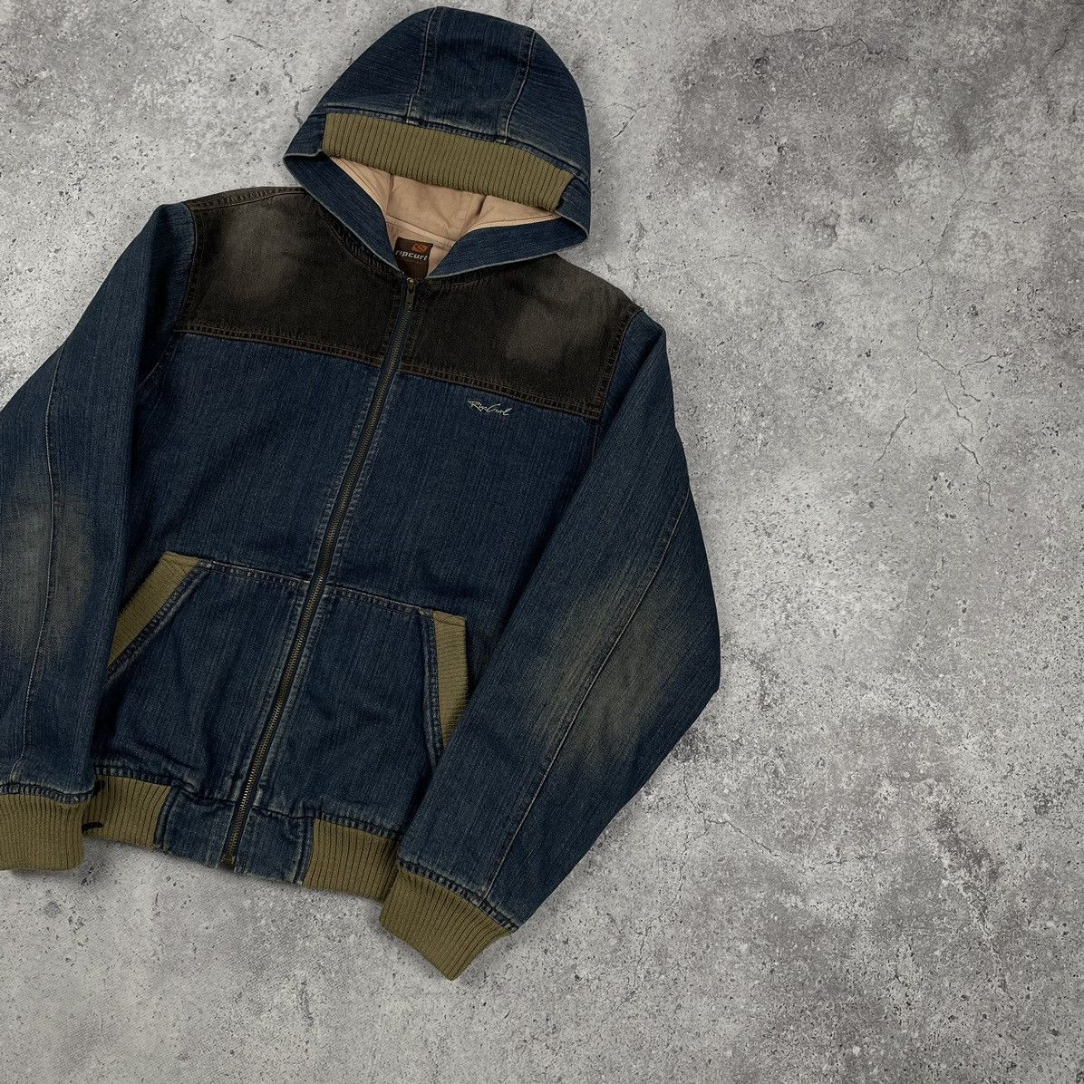 Ripcurl × Vintage Vintage RipCurl Denim Hooded Jacket 00s Size US M / EU 48-50 / 2 - 4 Thumbnail