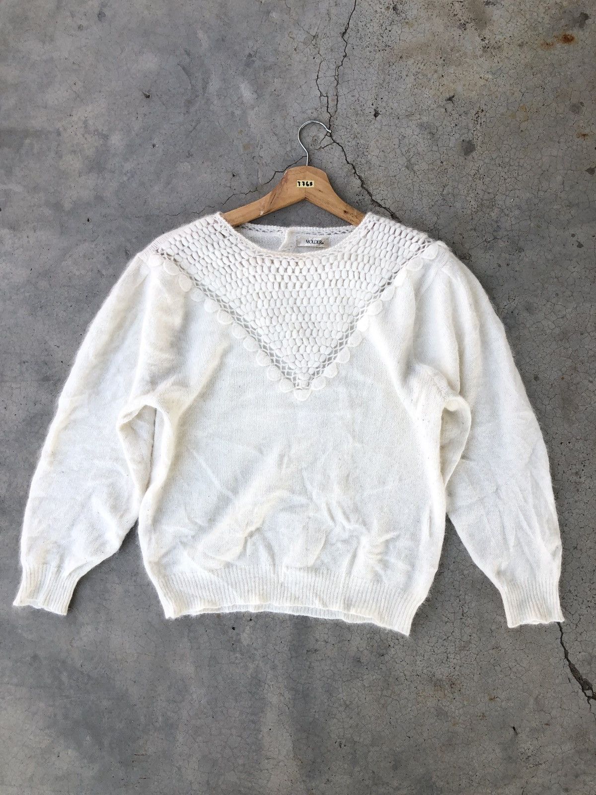 Designer × Japanese Brand 🔴Japanesebrand White Milk Knitsweater Fleece Size US L / EU 52-54 / 3 - 1 Thumbnail