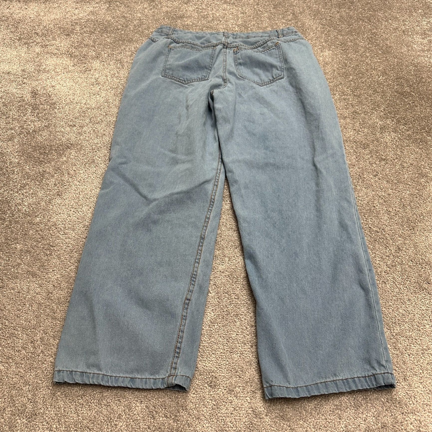 Vintage Woman Within Jeans 14W Blue Straight Leg 34x28.5 Womens Plus Casual Denim Shirt? Size 36" / US 14 / IT 50 - 2 Thumbnail