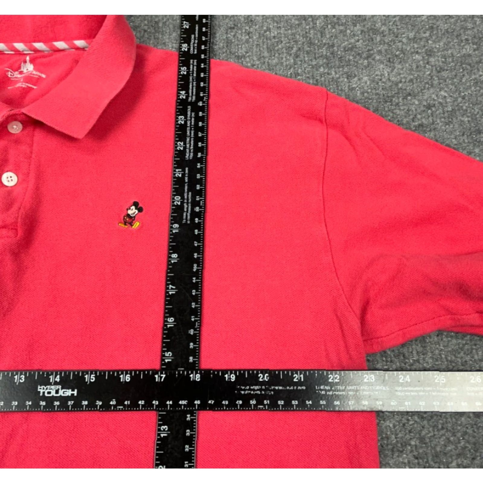 Disney Disney Parks Authentic Mickey Mouse Polo Shirt Men L Pink Cotton Polo Shirt Dark Pink 90s Cartoon Retro Embroidered Mickey Polo Short Sleeve Size US L / EU 52-54 / 3 - 5 Thumbnail