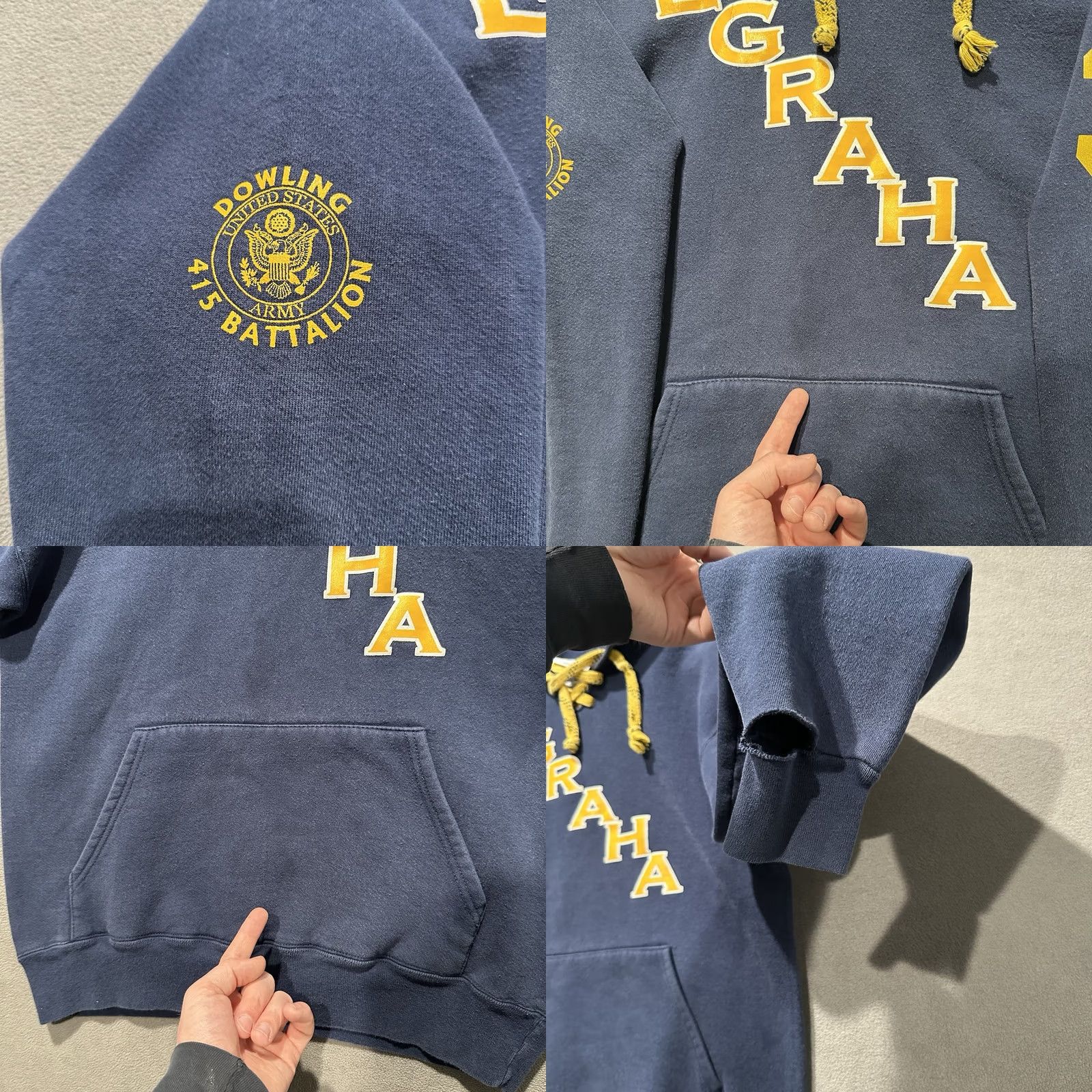 Vintage Vintage United States ARMY Sweatshirt Medium Blue Lace Hockey 415 Battalion Mens Size US M / EU 48-50 / 2 - 8 Thumbnail