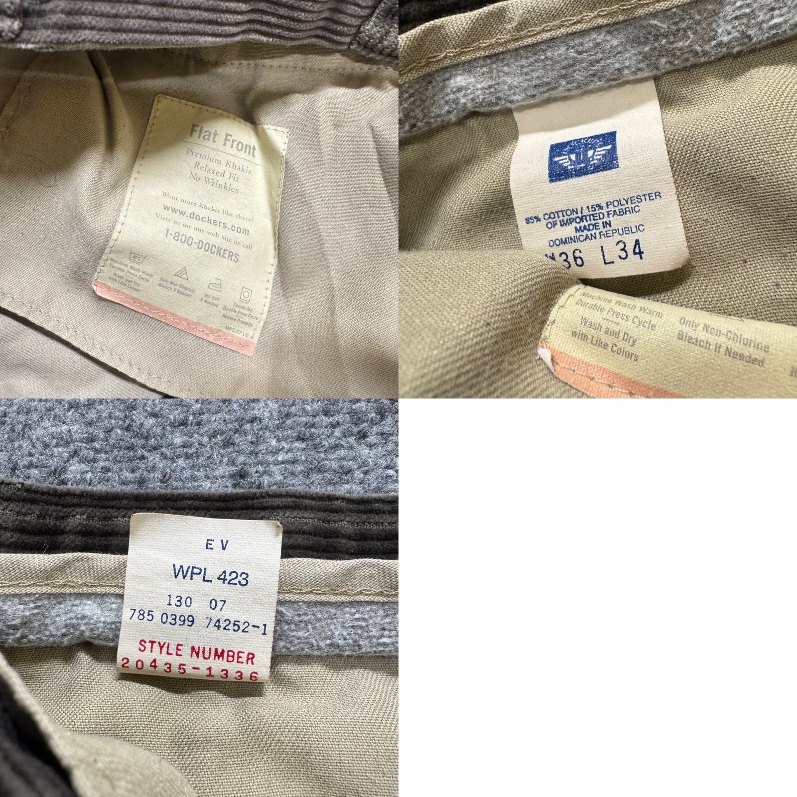 Dockers VTG Dockers Corduroy Pants Straight Fit 36x34 Brown Faded 90s Paper Tag Mens Regular Size US 36 / EU 52 - 9 Thumbnail