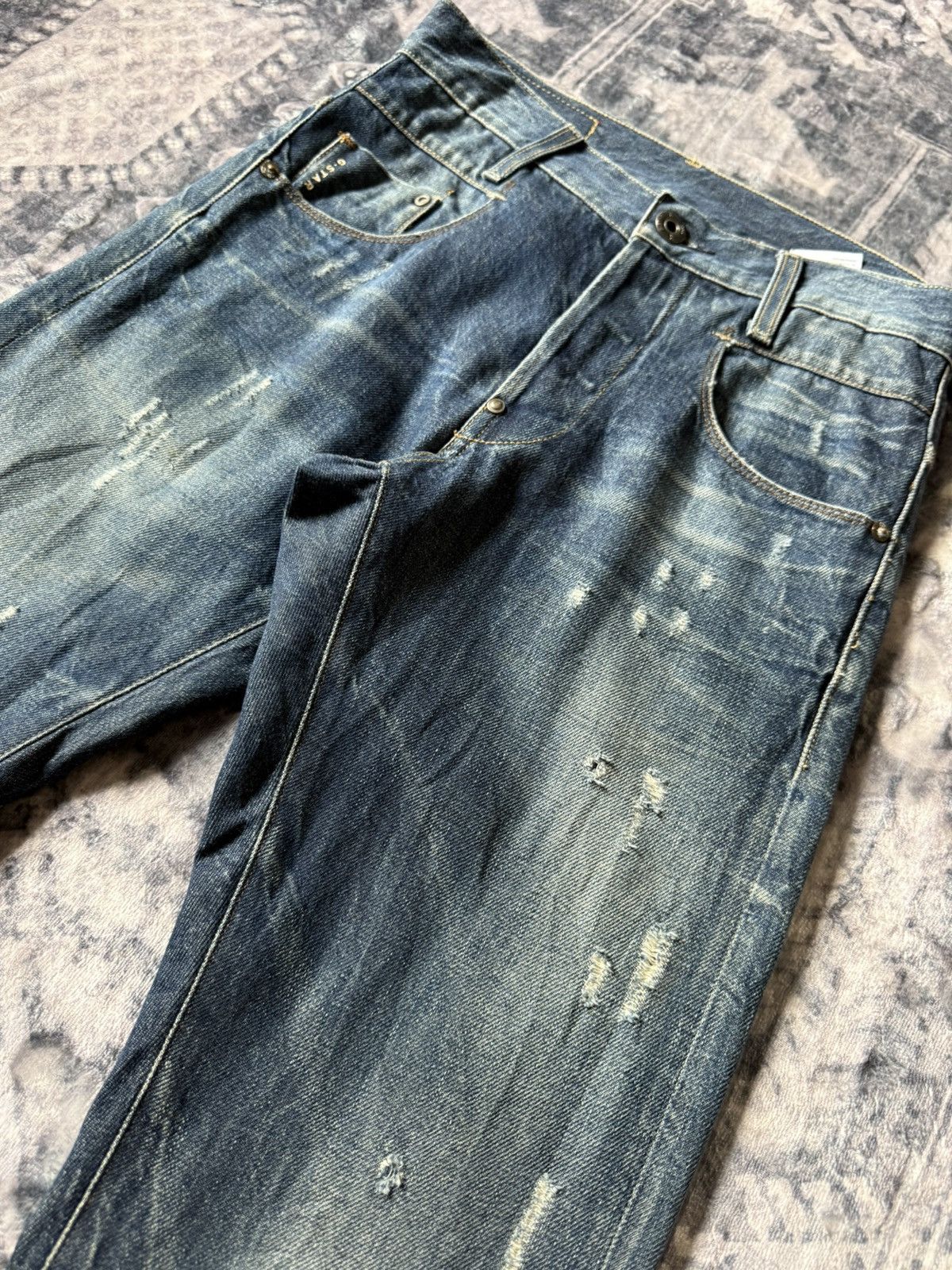 G-Star G Star Raw Distressed Radar Slim Stacked Jeans Size US 28 / EU 44 - 4 Thumbnail