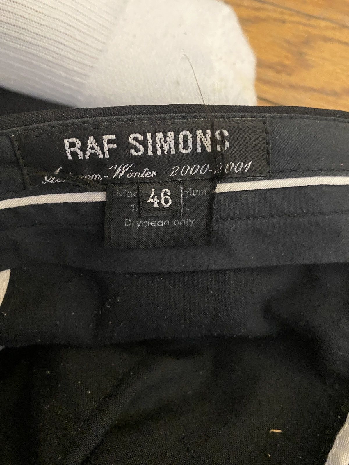 Raf Simons Raf Simons AW00 Black Confusion Wool Slacks Size US 28 / EU 44 - 3 Thumbnail