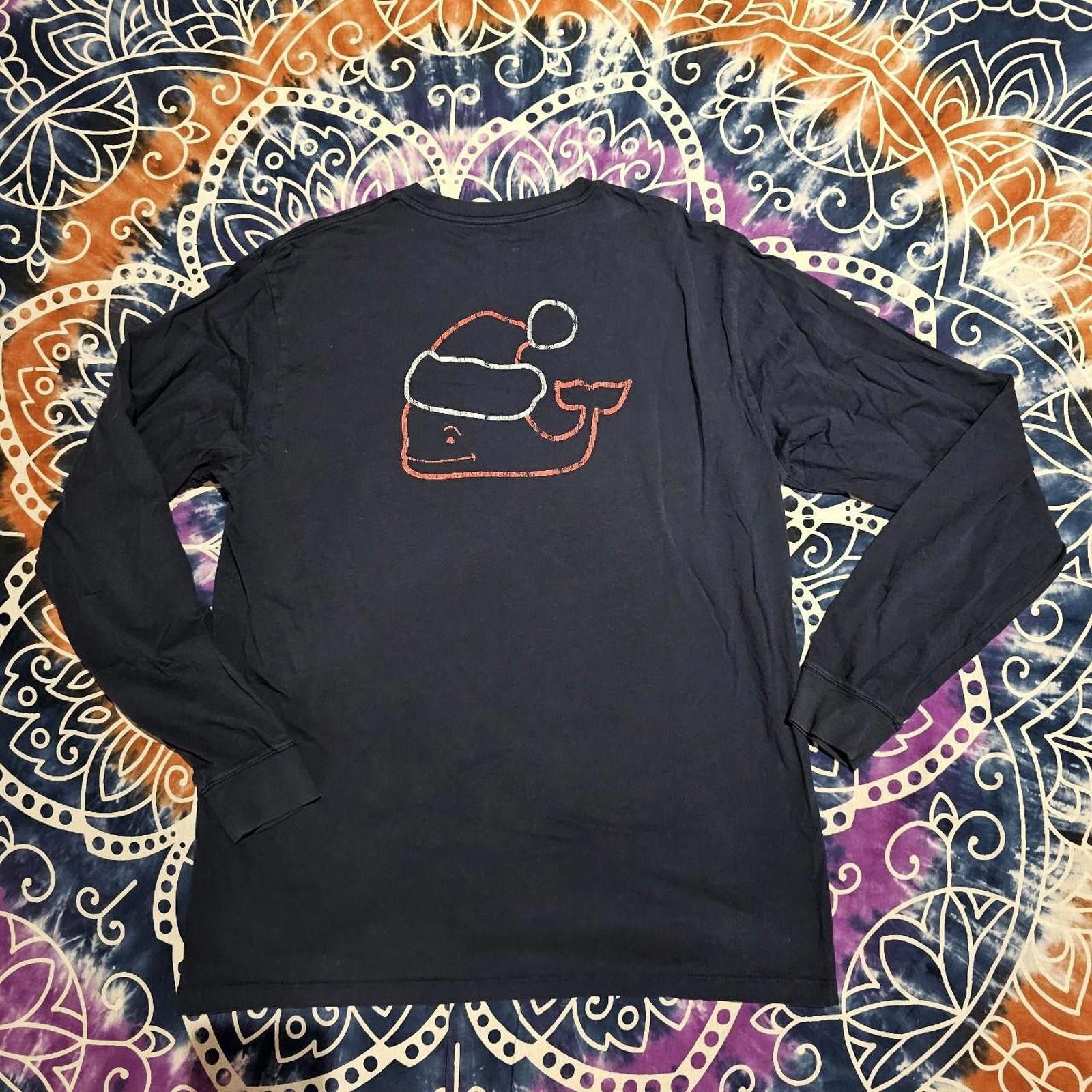 Vineyard Vines Vineyard Vines Red and Navy Christmas Long Sleeve Shirt Size US M / EU 48-50 / 2 - 6 Thumbnail