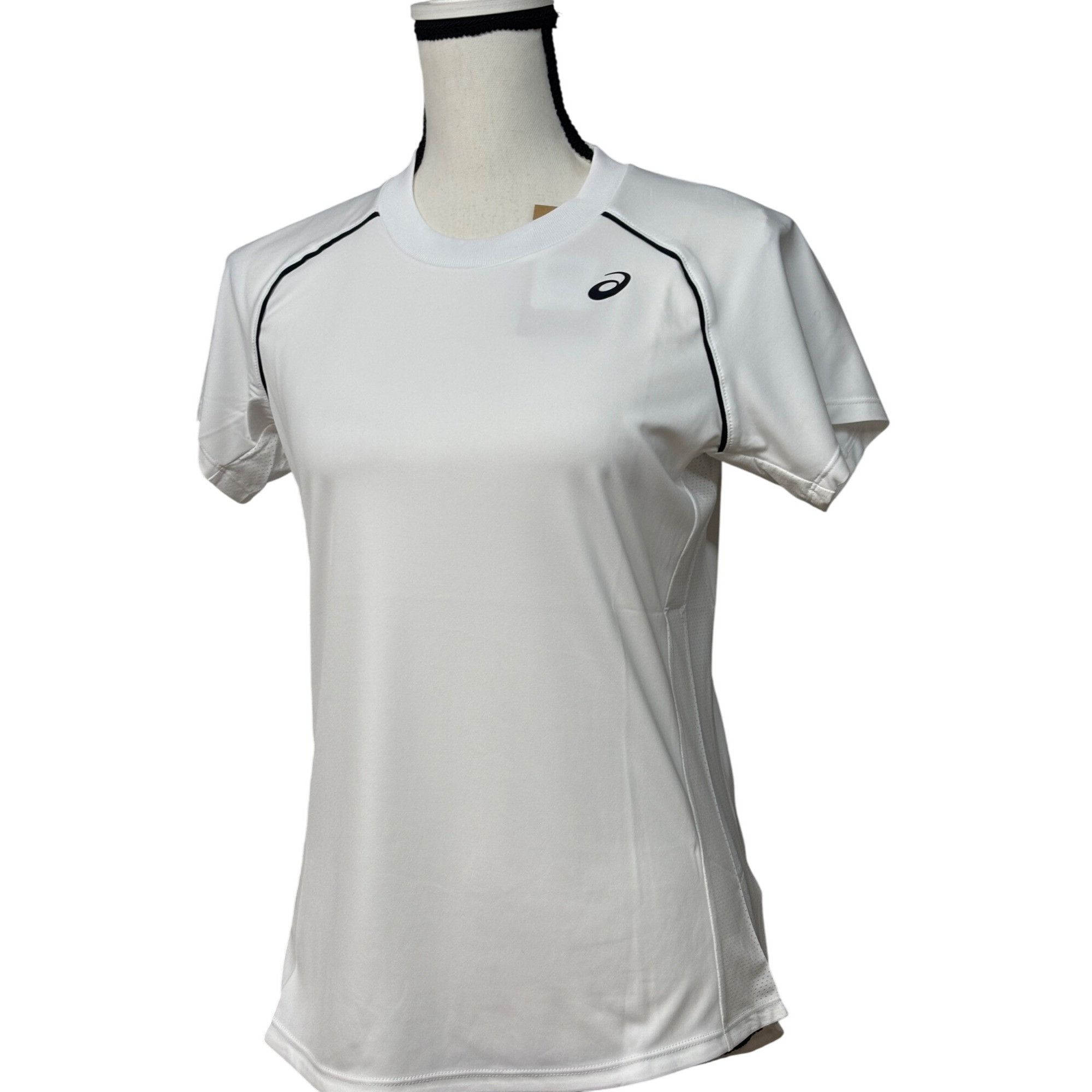 Asics ASICS Women's Piping T-shirt, Brilliant White, Sz. M Size M / US 6-8 / IT 42-44 - 9 Thumbnail
