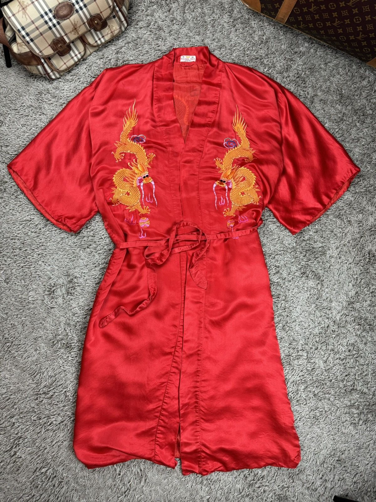 Japanese Brand Golden Bee Pure Silk Kimono original casual streetwear item Size L / US 10 / IT 46 - 3 Thumbnail