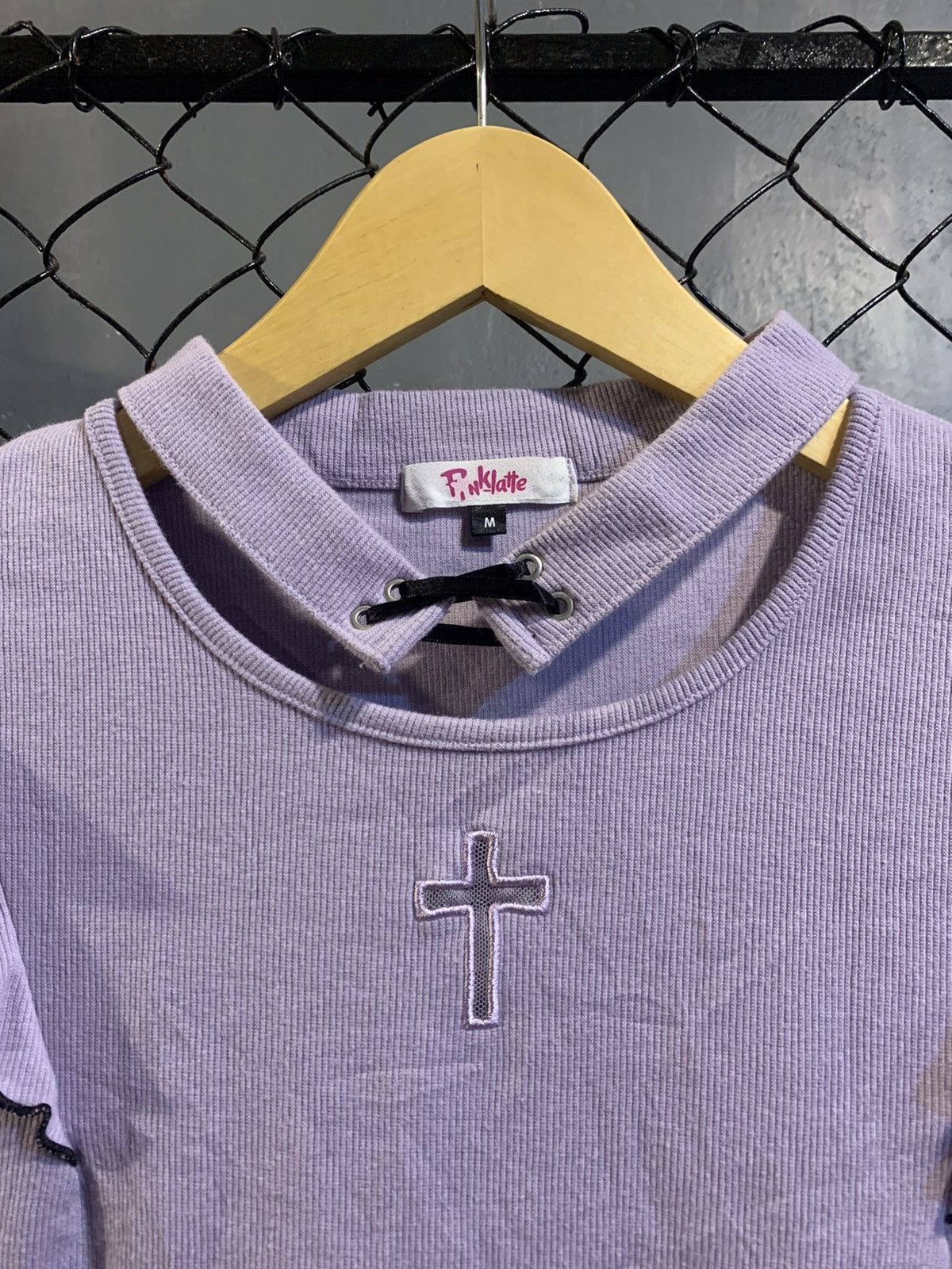 If Six Was Nine × Japanese Brand × Le Grande Bleu (L.G.B.) Pink Latte Cross Center Longsleeve Size M / US 6-8 / IT 42-44 - 3 Thumbnail