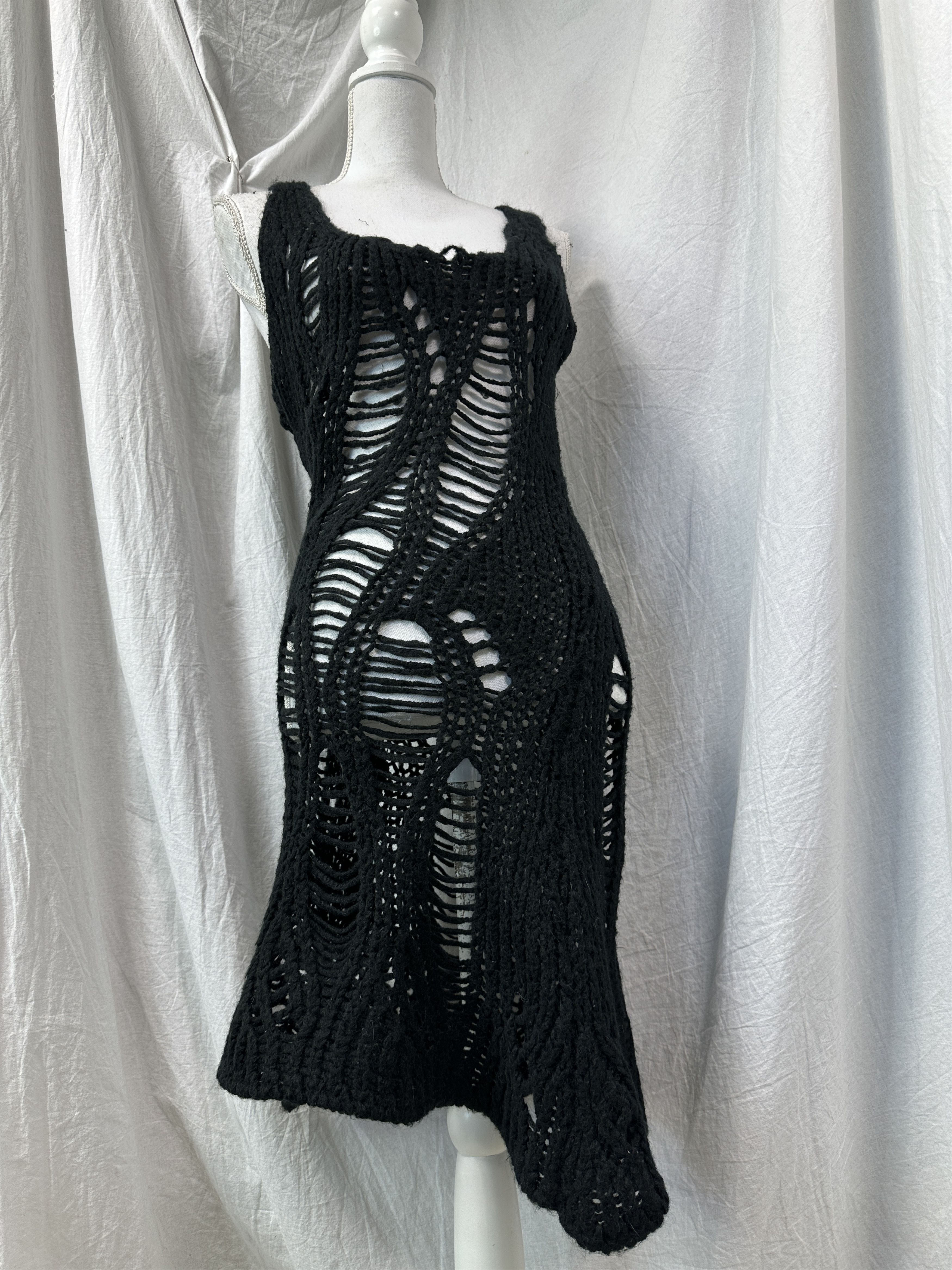 Miss Sixty Vintage Miss Sixty Crochet Distressed 00s Dress Size L / US 10 / IT 46 - 1 Thumbnail