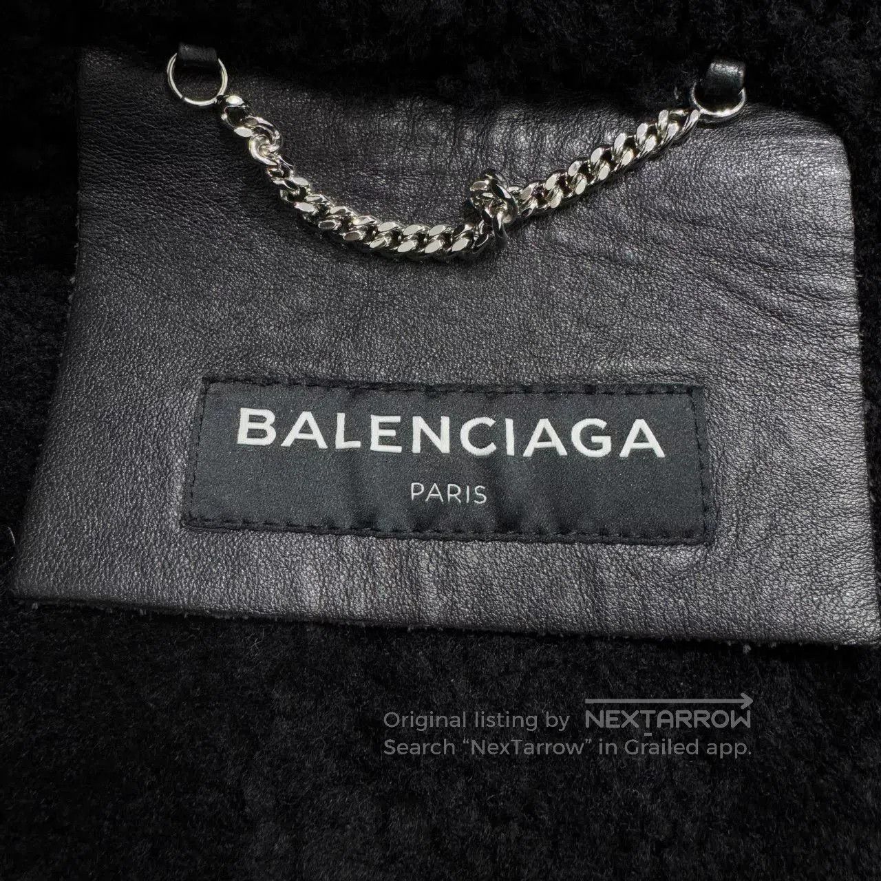Balenciaga Balenciaga Collar Logo Shearling Jacket. Size US L / EU 52-54 / 3 - 3 Thumbnail