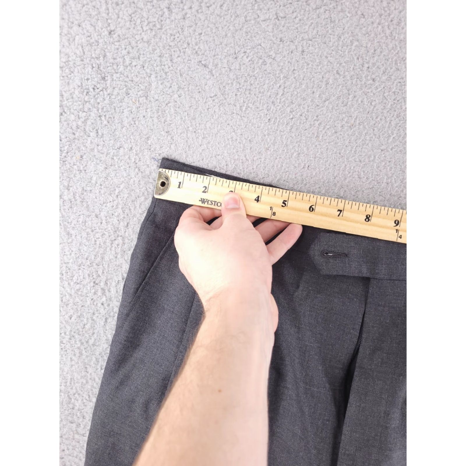 Aquascutum Aquascutum Pants Mens 35x27 Gray 100% Wool Relaxed Pleated Dress Pants Mens Size 35 Gray Wool Relaxed Aquascutum Pants Size US 35 - 7 Thumbnail
