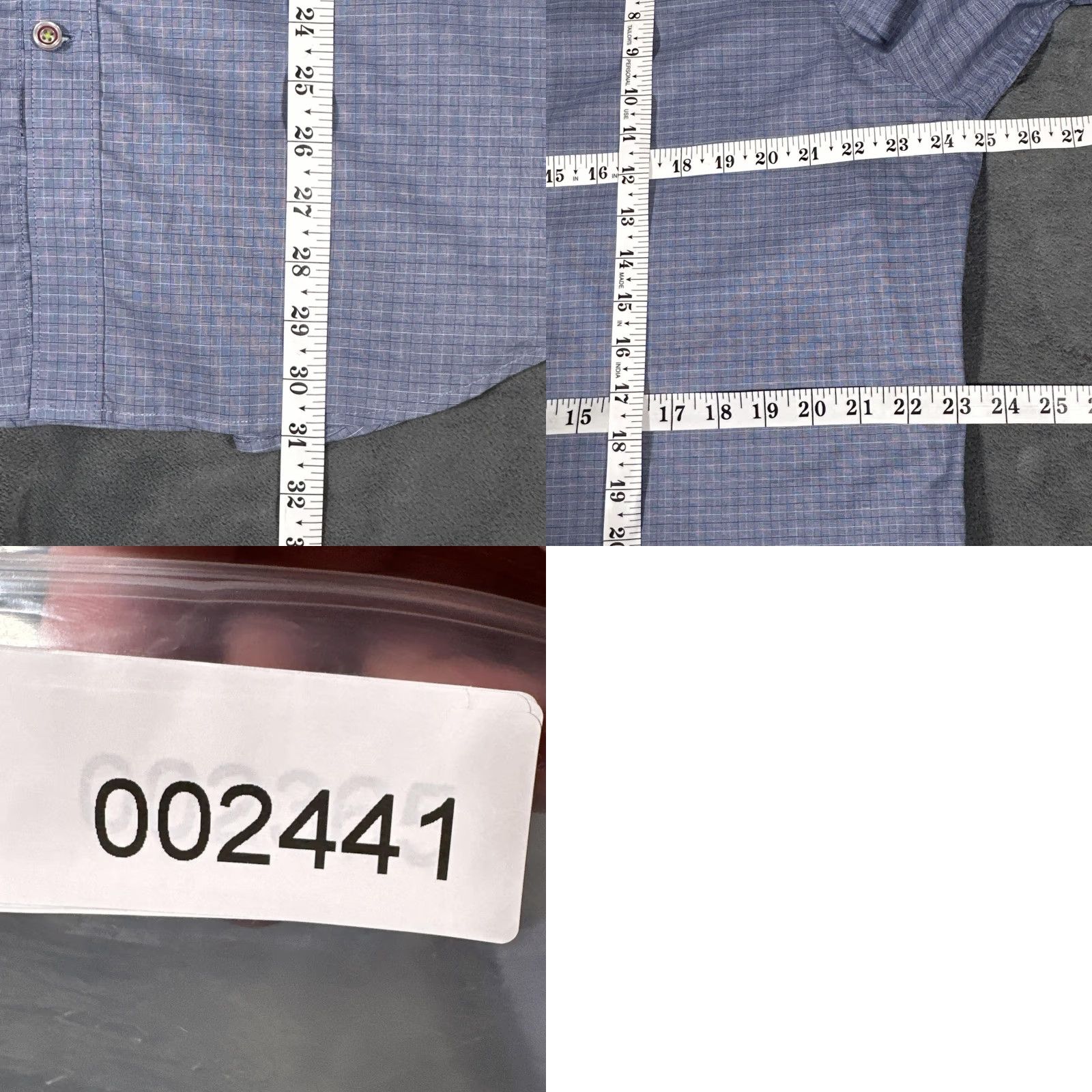 Robert Graham Robert Graham Shirt Mens XL Blue Check Tailored Fit Contrast Cuff Button Up Size US XL / EU 56 / 4 - 10 Thumbnail