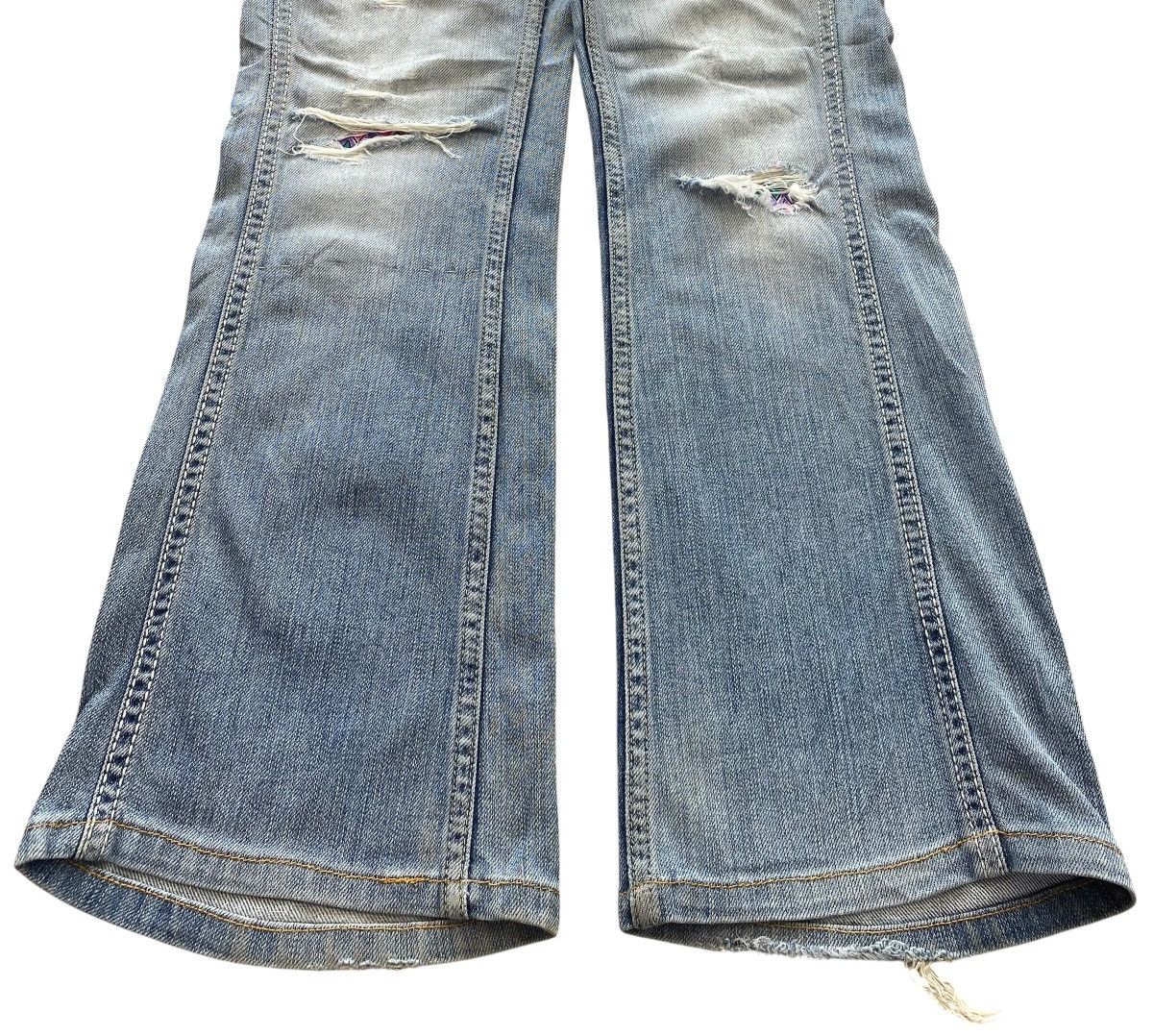 Other Sweet Camel Patch Work Ripped Style Flare Jeans Size 29" - 5 Thumbnail