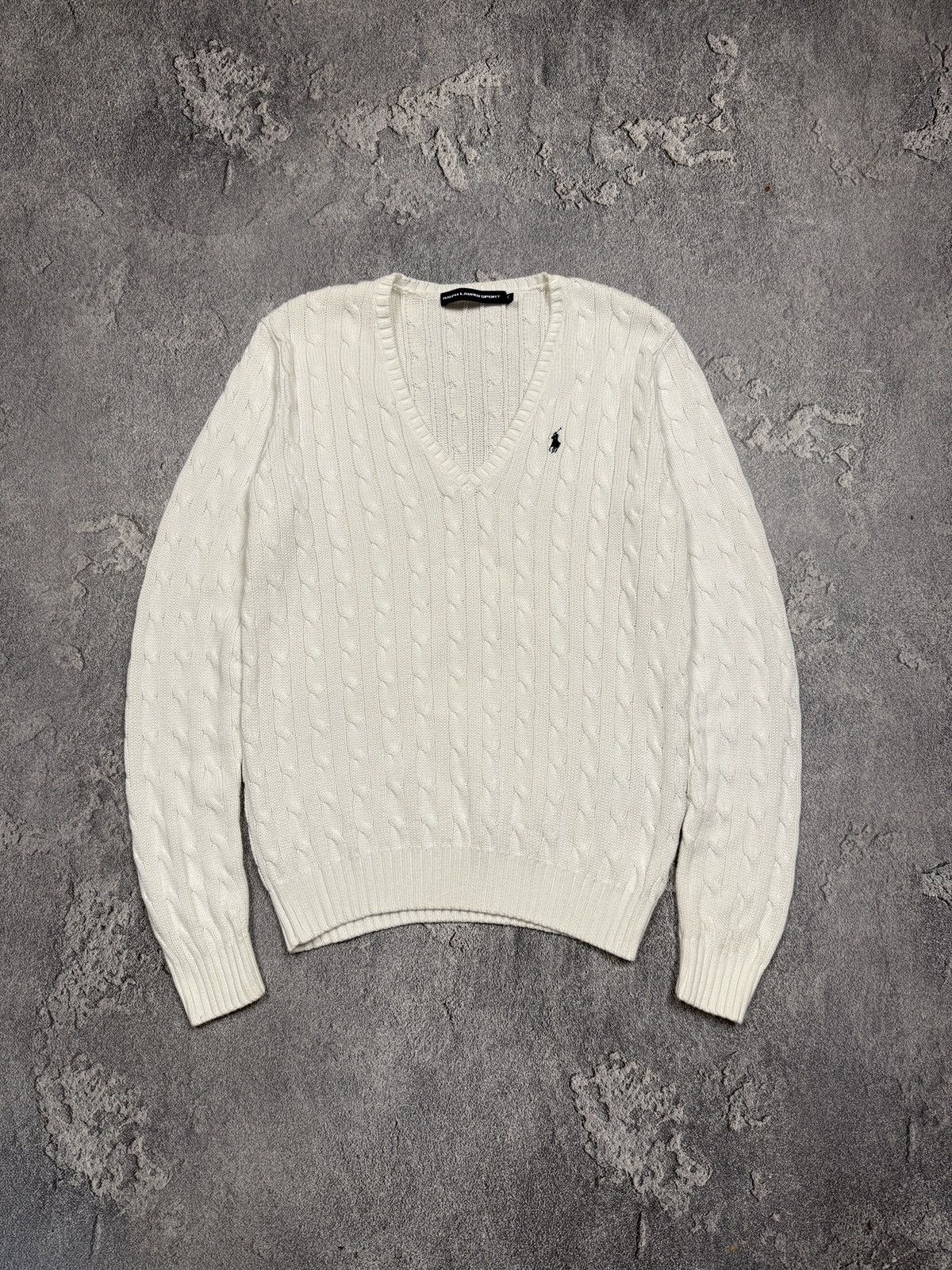 Polo Ralph Lauren Vintage Polo Ralph Lauren V-Neck Knit Sweater Luxury Hype Size XL / US 12-14 / IT 48-50 - 1 Thumbnail