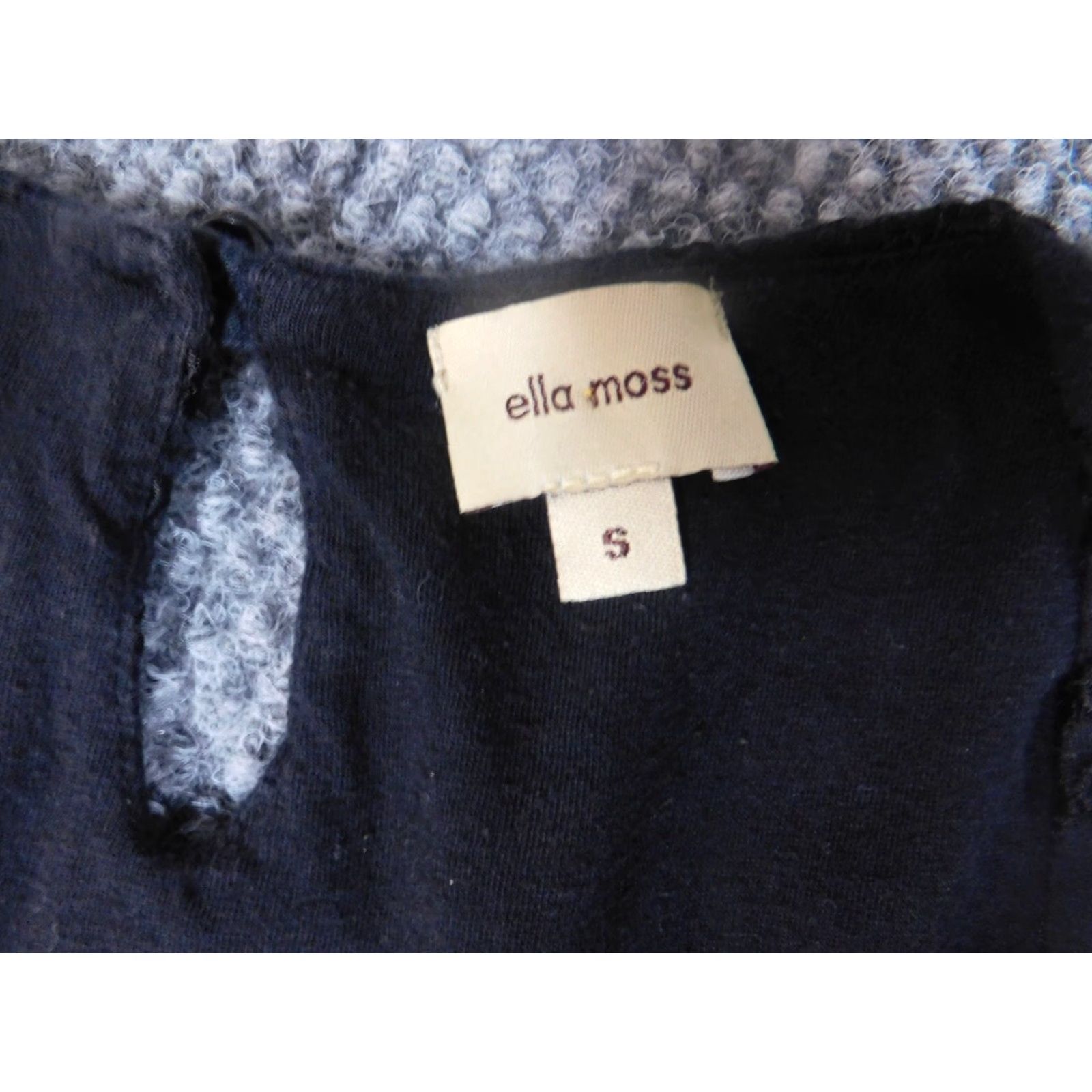 Vintage Ella Moss Blouse Womens Small Black Pullover Stretch Casual Sleeveless Collared Button Polyester Rayon Regular Knit/Narrow (S) Ladies Shirt Size S / US 4 / IT 40 - 3 Thumbnail