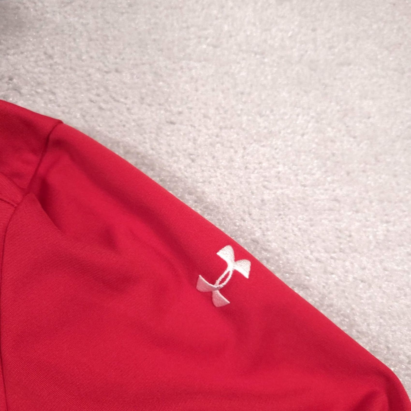 Under Armour Under Armour Pullover Mens M Red 1/4 Zip Mock Neck Long Sleeve Loose Fit Training Shirt Size US M / EU 48-50 / 2 - 5 Thumbnail