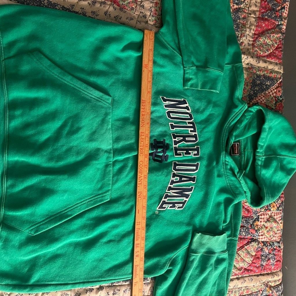 Notre Dame Green Hoodie size XL
