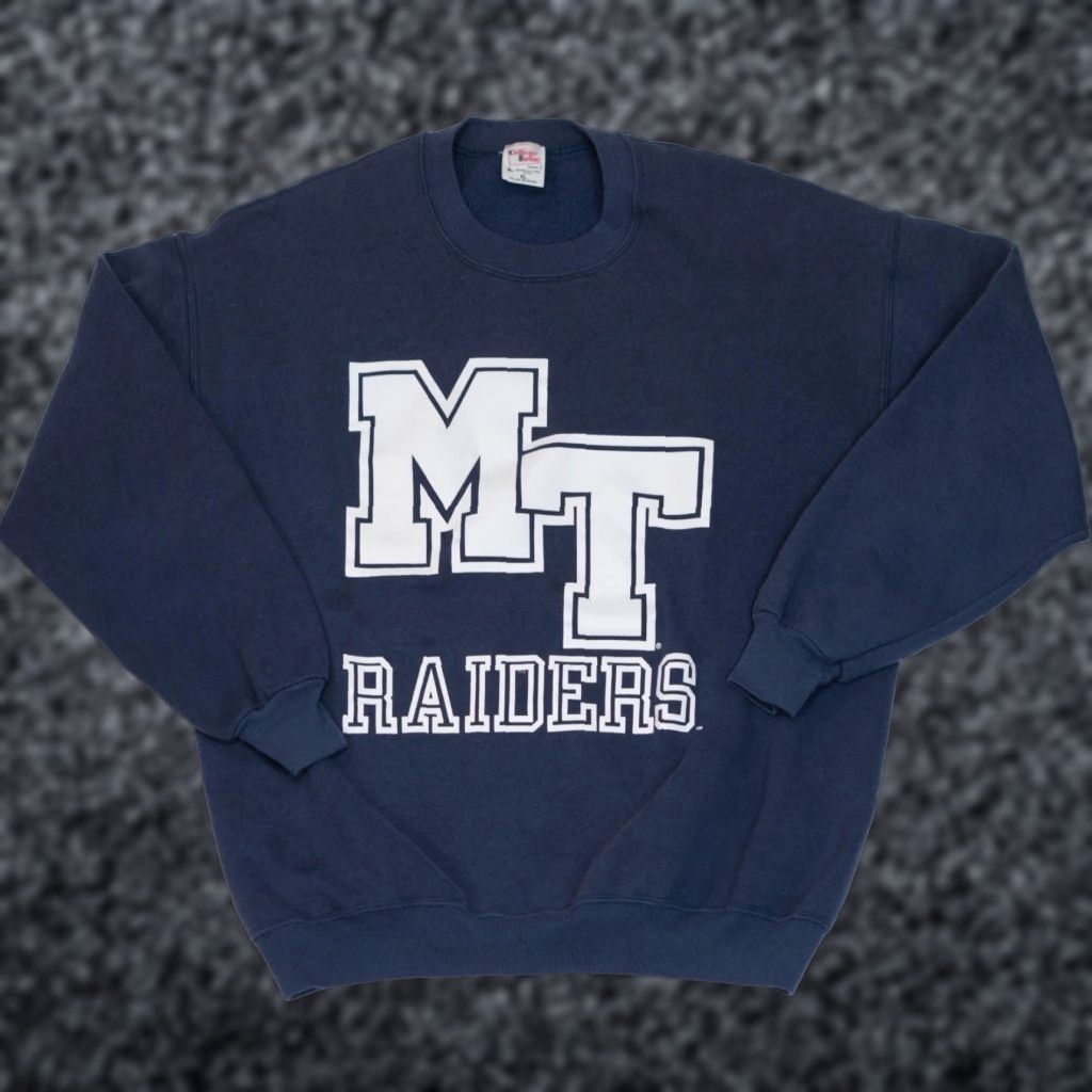 Vintage VINTAGE Middle Tennessee State University Raiders Hoodie Mens XL 80s Spell Out Size US XL / EU 56 / 4 - 1 Thumbnail
