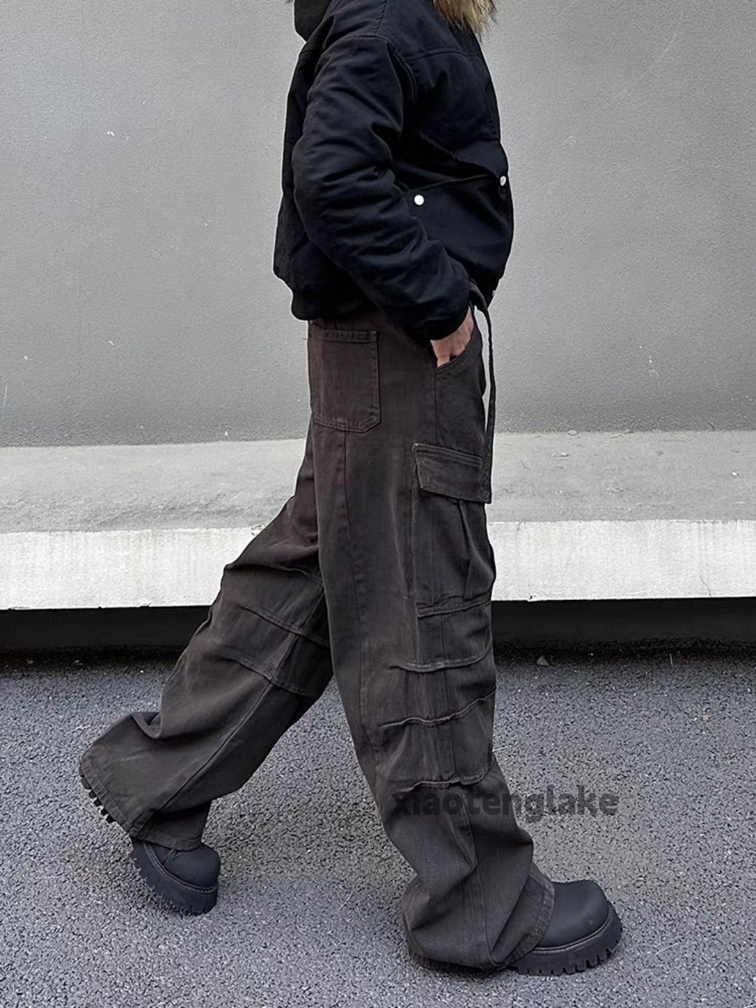 Designer Unisex outdoor utility loose baggy skate hiphop pants Size US 32 / EU 48 - 2 Thumbnail
