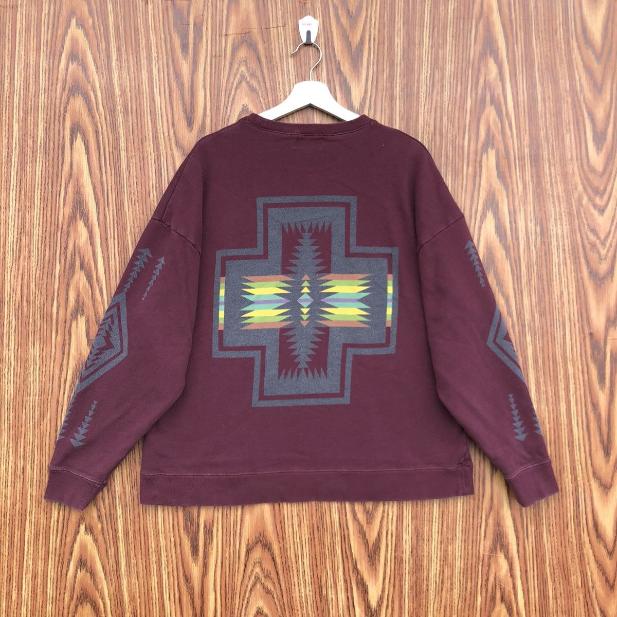 Pendleton Vintage Y2K Pendleton Navajo Art Pullover Sweatshirt Size US L / EU 52-54 / 3 - 1 Thumbnail