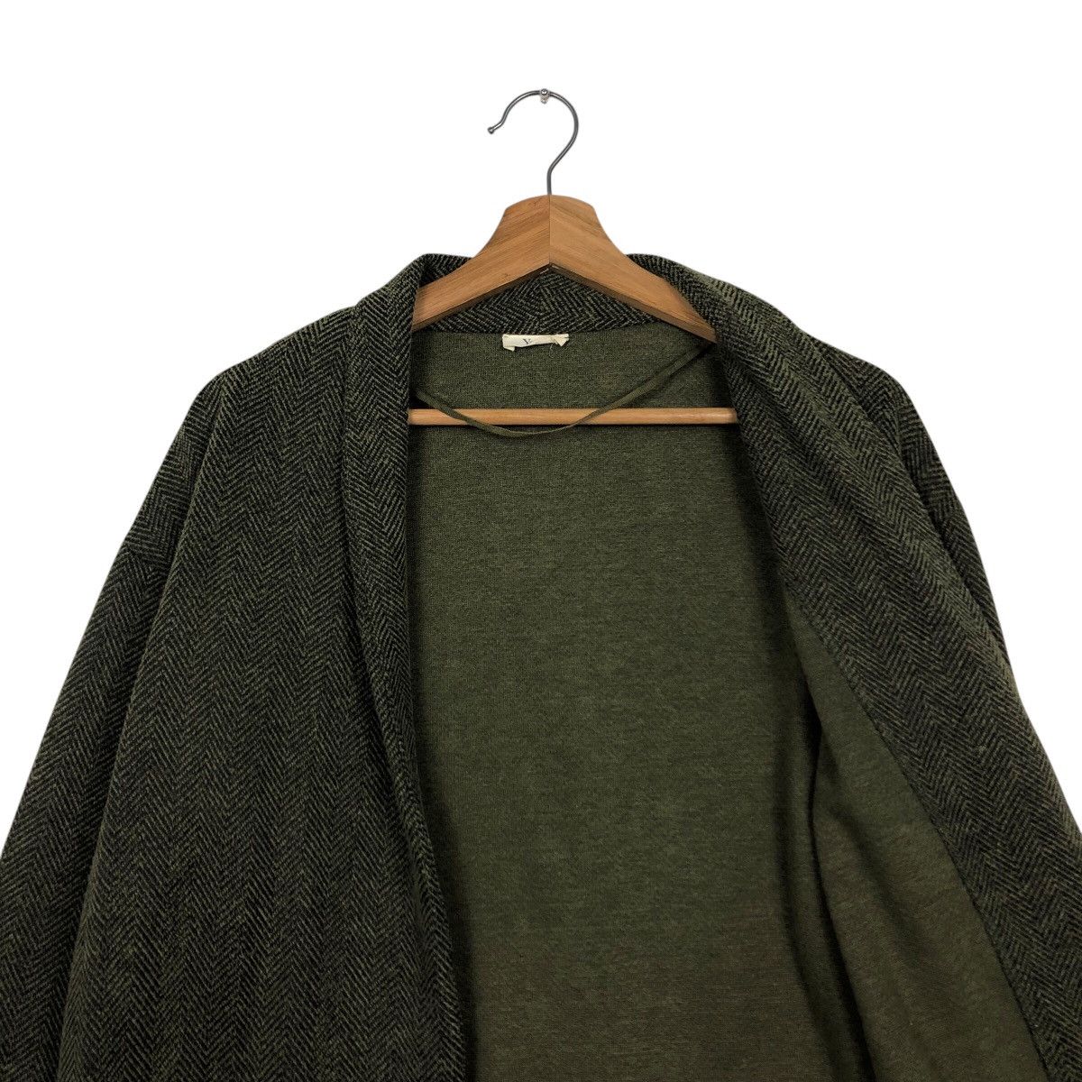 Designer Vintage Buttonless Cardigan Jacket Yerse Herringbone Design Size US M / EU 48-50 / 2 - 15 Thumbnail