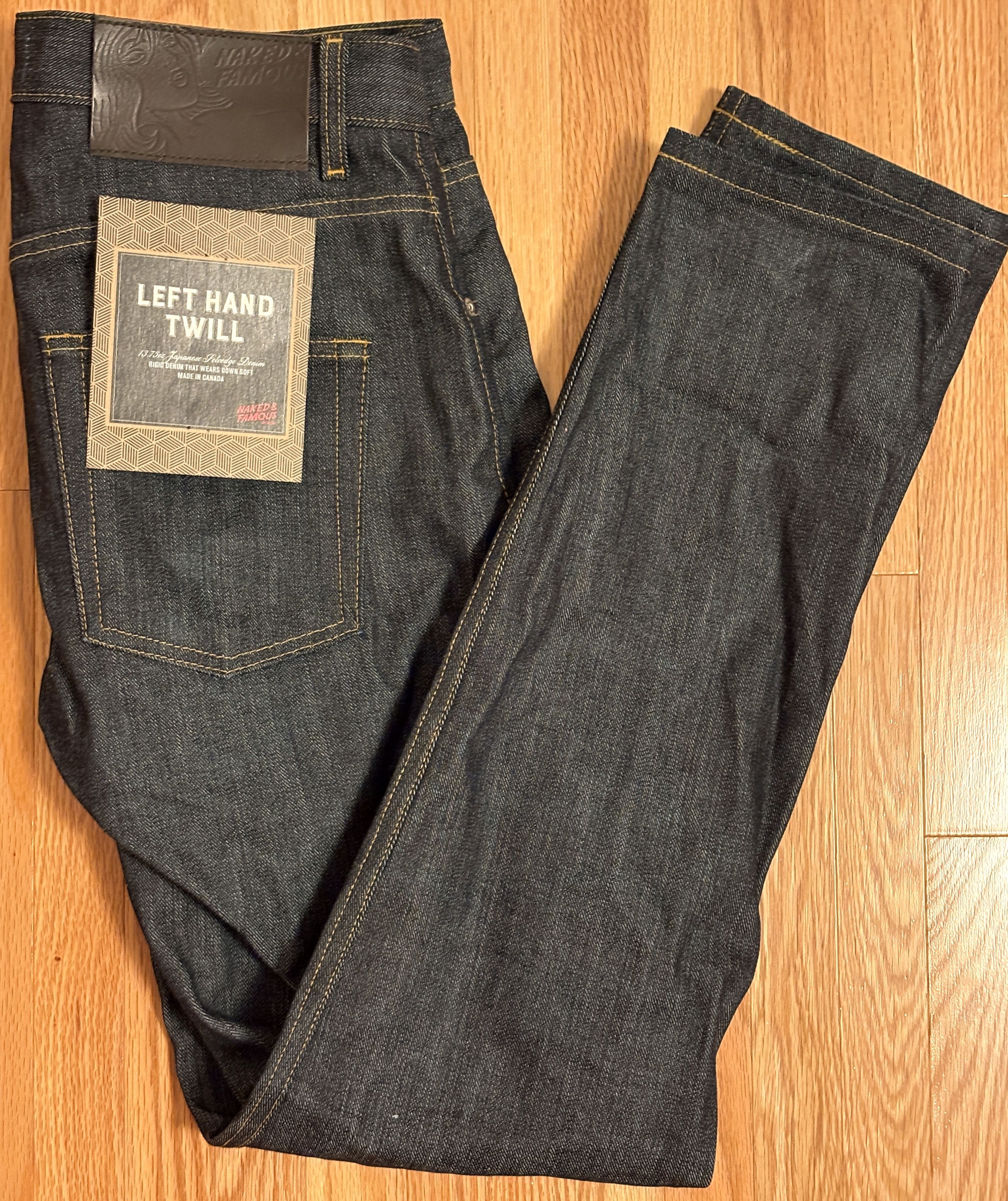 Japanese Brand NEW Naked & Famous Left Hand Twill Selvedge Easy Guy Tapered Size US 30 / EU 46 - 1 Thumbnail