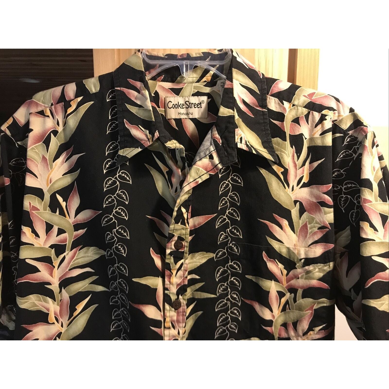 Other Cooke Street Honolulu Men’s L Black SS Cotton Hawaiian Shirt Size US L / EU 52-54 / 3 - 7 Thumbnail