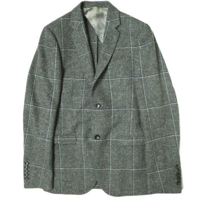 Gucci Gucci Gucci Windowpane Wool Jacket Leather Outerwear 19W5F0 DUTY FREE for USA Size ONE SIZE - 1 Thumbnail