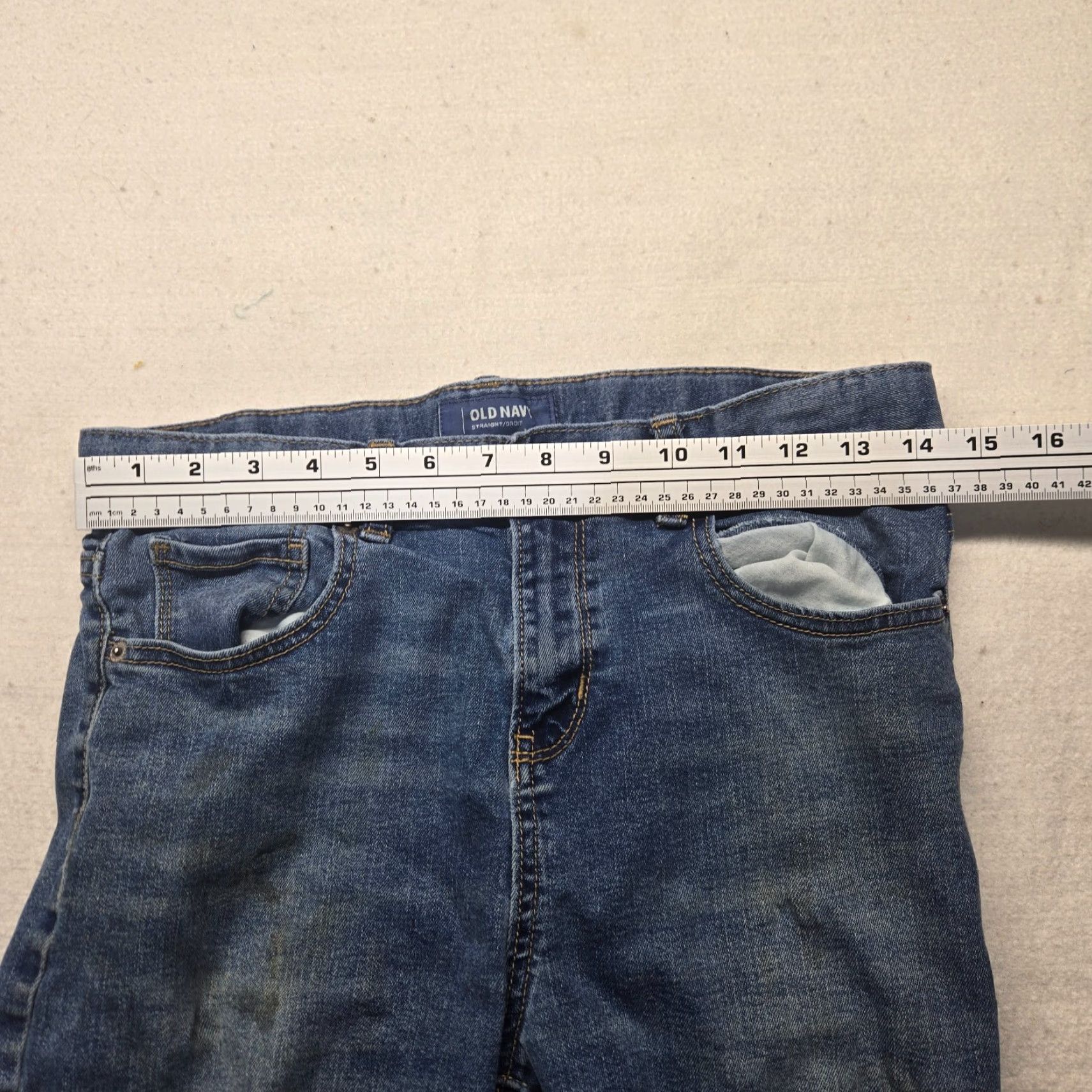 Old Navy VINTAGE Old Navy Jeans Denim Pants Women Adult 16 Blue Straight 90s Womens Size 38" / US 16 / IT 52 - 6 Thumbnail