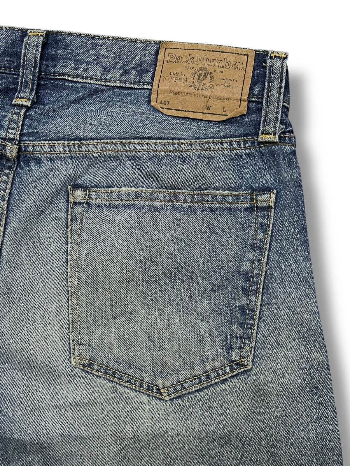Japanese Brand Vintage Back Number Nippon Japan - Faded Rusty Wash Jeans Size US 33 - 8 Thumbnail