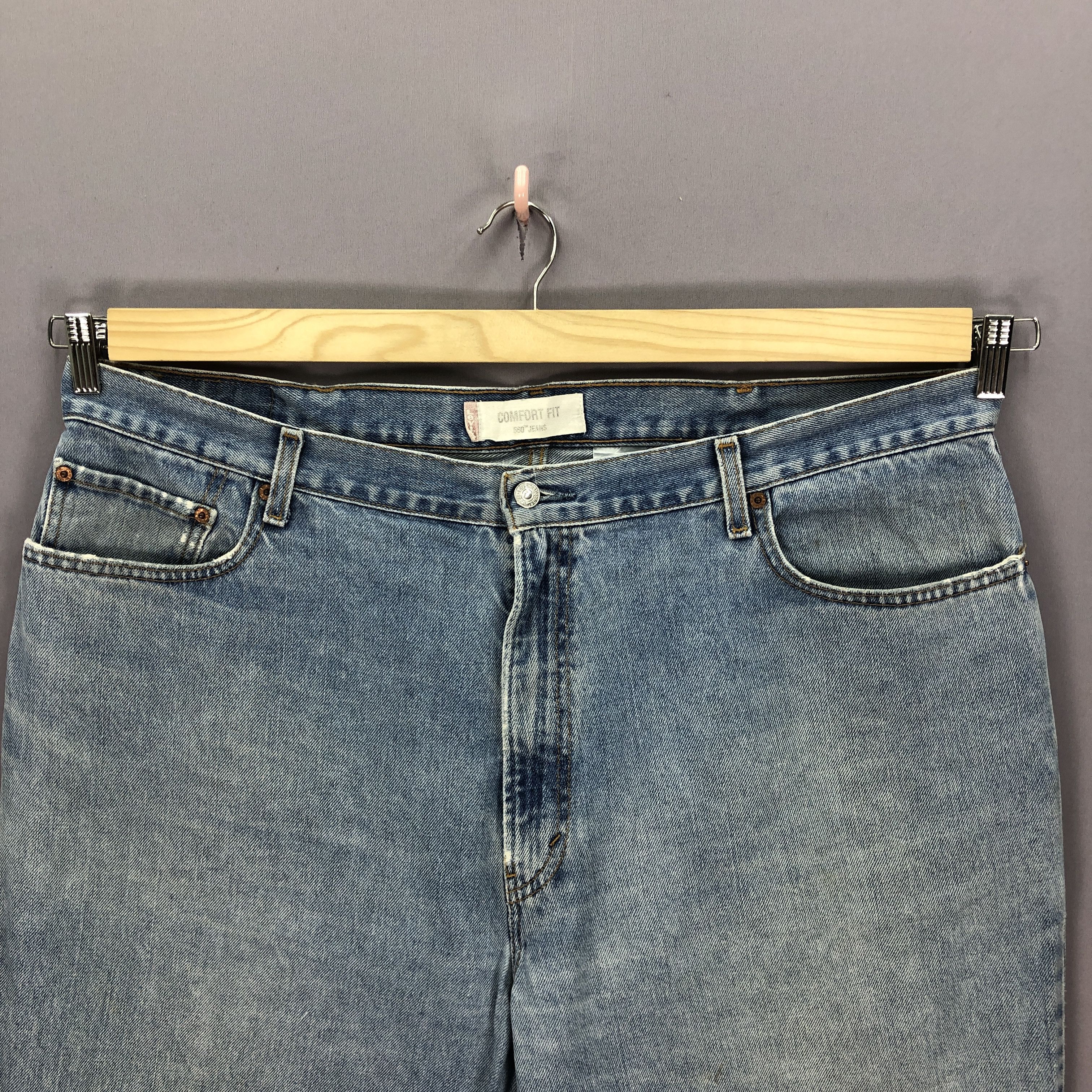 Levi's × Vintage Vintage Levis 560 Baggy Faded Jeans Levi's Light Wash Denim Size US 42 / EU 58 - 7 Thumbnail