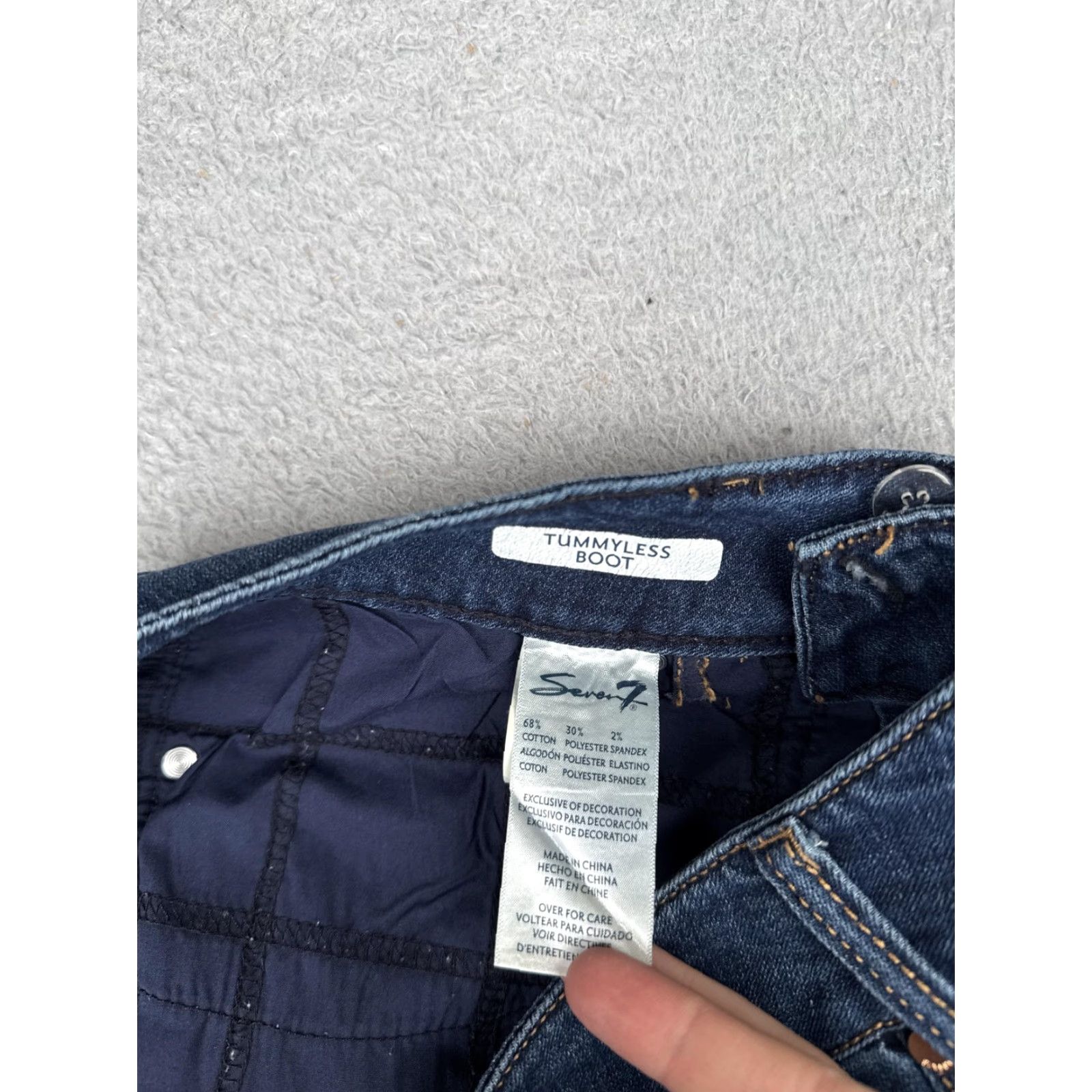 Vintage Seven7 Jeans Womens 12 Blue Medium Wash Mid Rise Tummyless Denim 32x29 90s Size 34" / US 12 / IT 48 - 7 Thumbnail