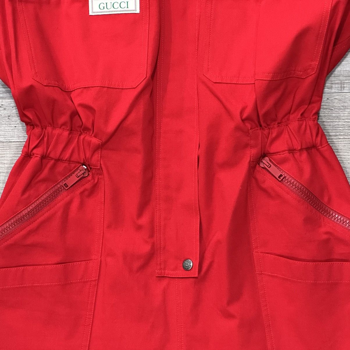 Gucci GUCCI RED LONG SLEEVE EMBROIDERED ROMPER SIZE M Size M / US 6-8 / IT 42-44 - 4 Thumbnail