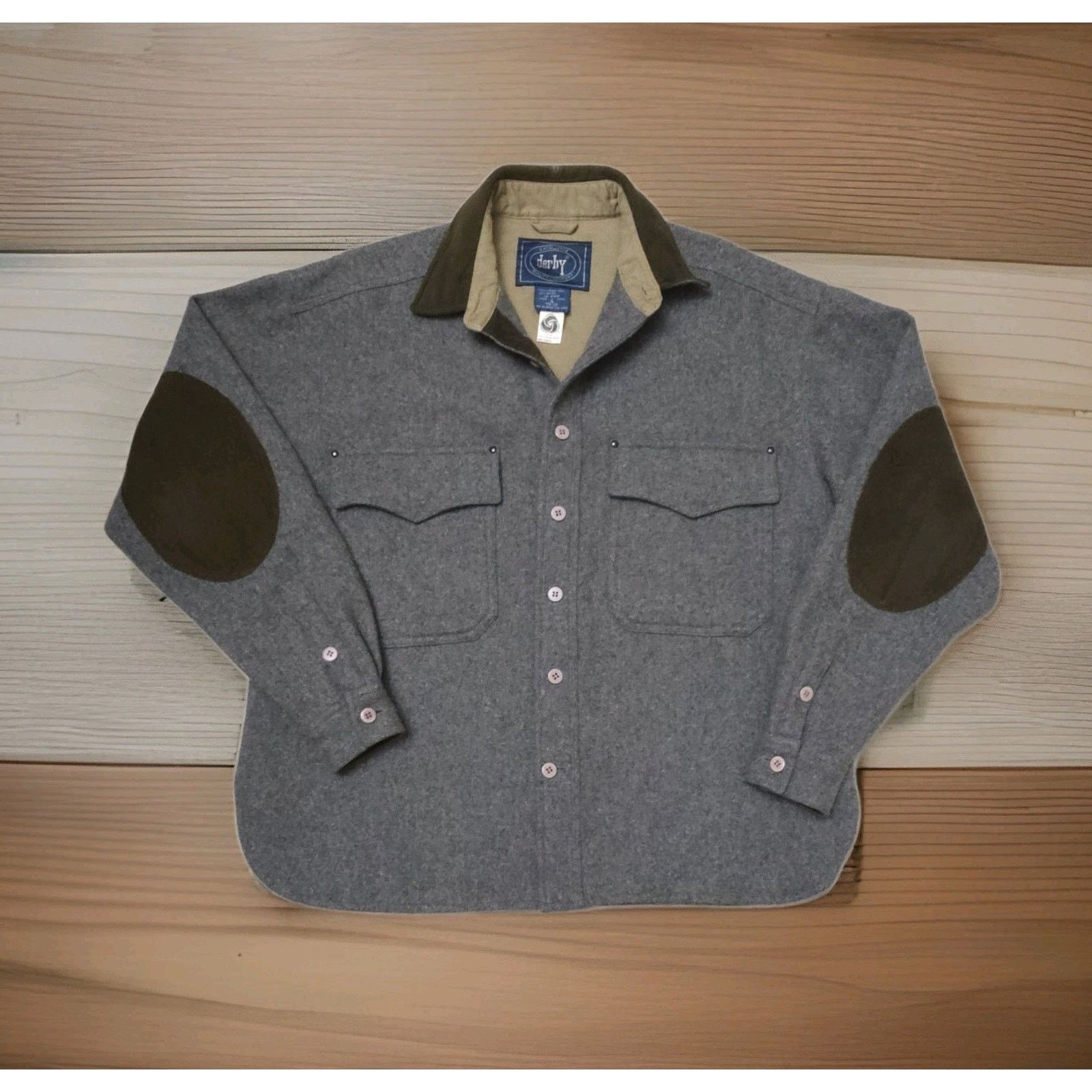 Other Derby Vintage Tweed Virgin Wool Elbow Patch Shirt Jacket M Size US M / EU 48-50 / 2 - 4 Thumbnail
