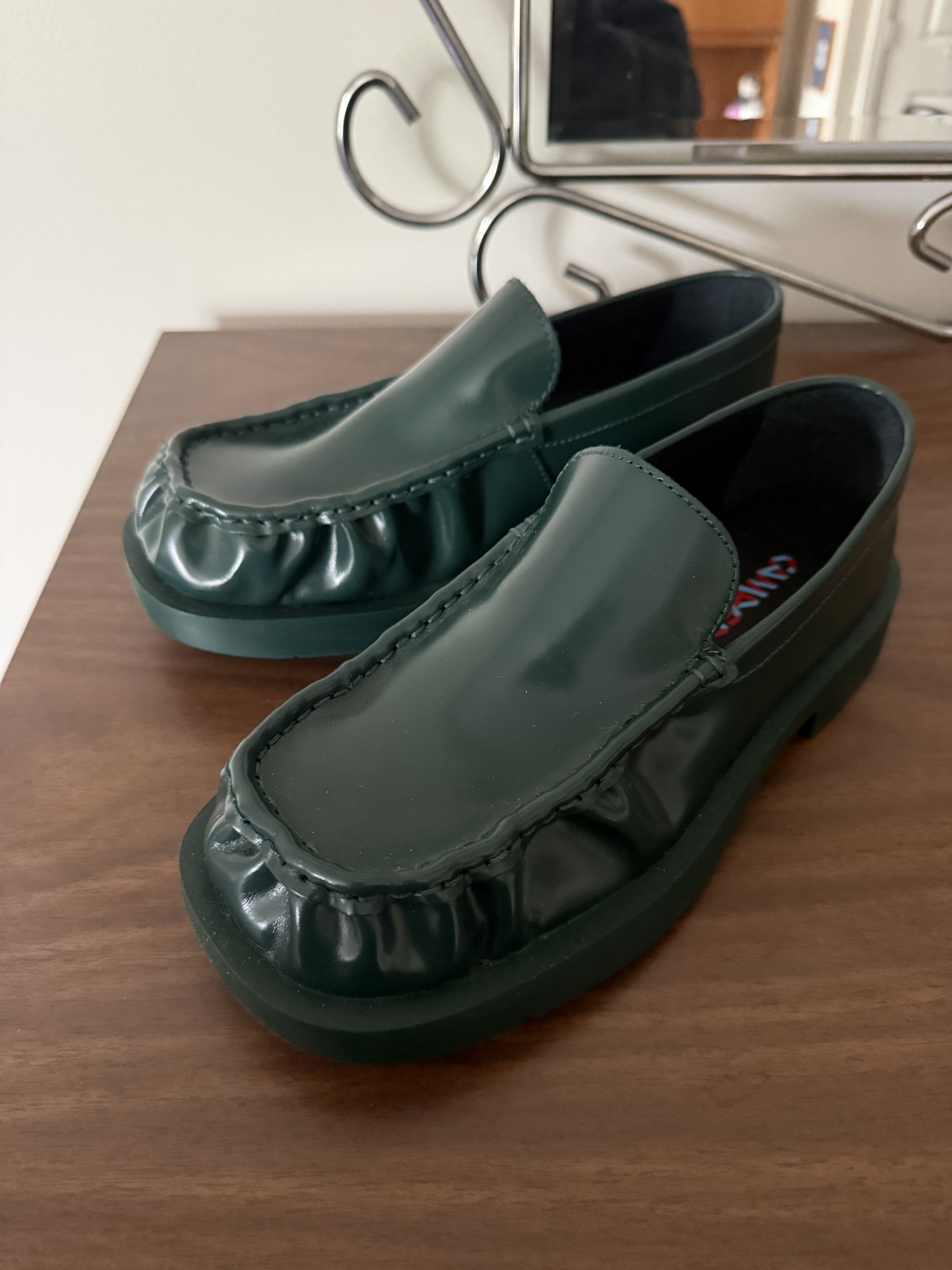 CamperLab CamperLab MIL 1978 Green Leather Loafers Size US 6.5 / IT 36.5 - 1 Thumbnail