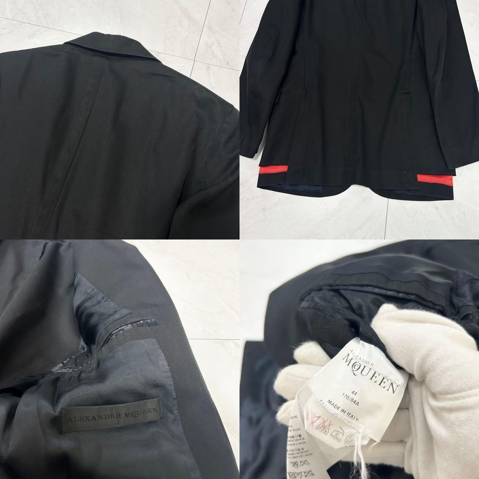 Alexander McQueen Alexander McQueen Bicolor Tailored Jacket Black Red Cotton Size 44 Mens Size US S / EU 44-46 / 1 - 8 Thumbnail