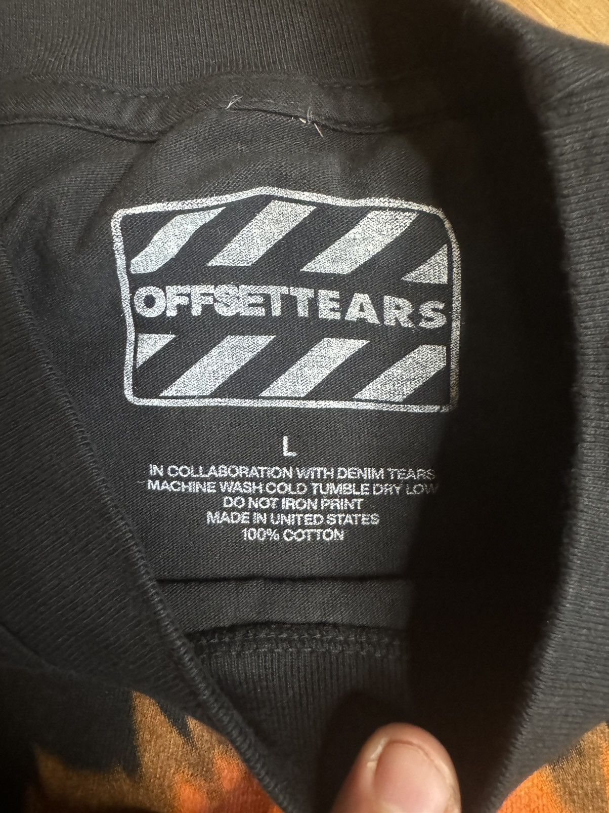 DENIM TEARS Denim Tears Offset Black Set it Off Tee Size US L / EU 52-54 / 3 - 3 Thumbnail