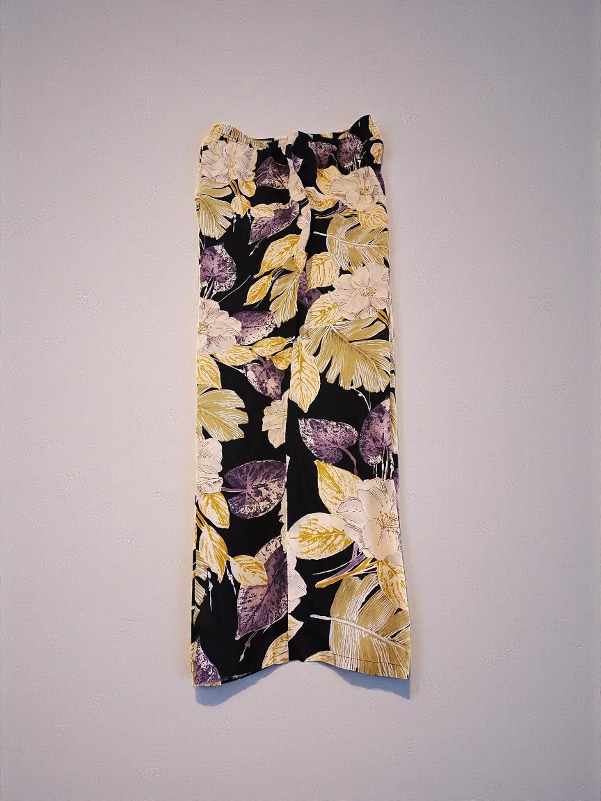 Other David Dart Women's Floral Rayon Wide-Leg Pants Medium Size 32" / US 10 / IT 46 - 4 Thumbnail