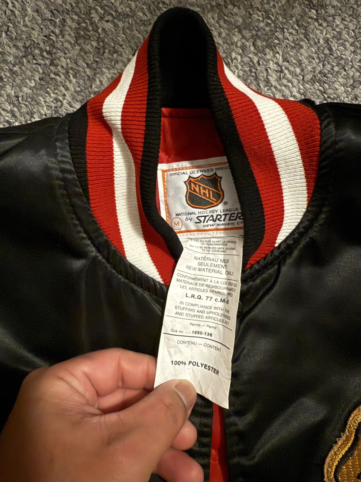 Starter Vintage Starter NHL Chicago Blackhawks Satin Bomber Jacket Size US M / EU 48-50 / 2 - 5 Thumbnail