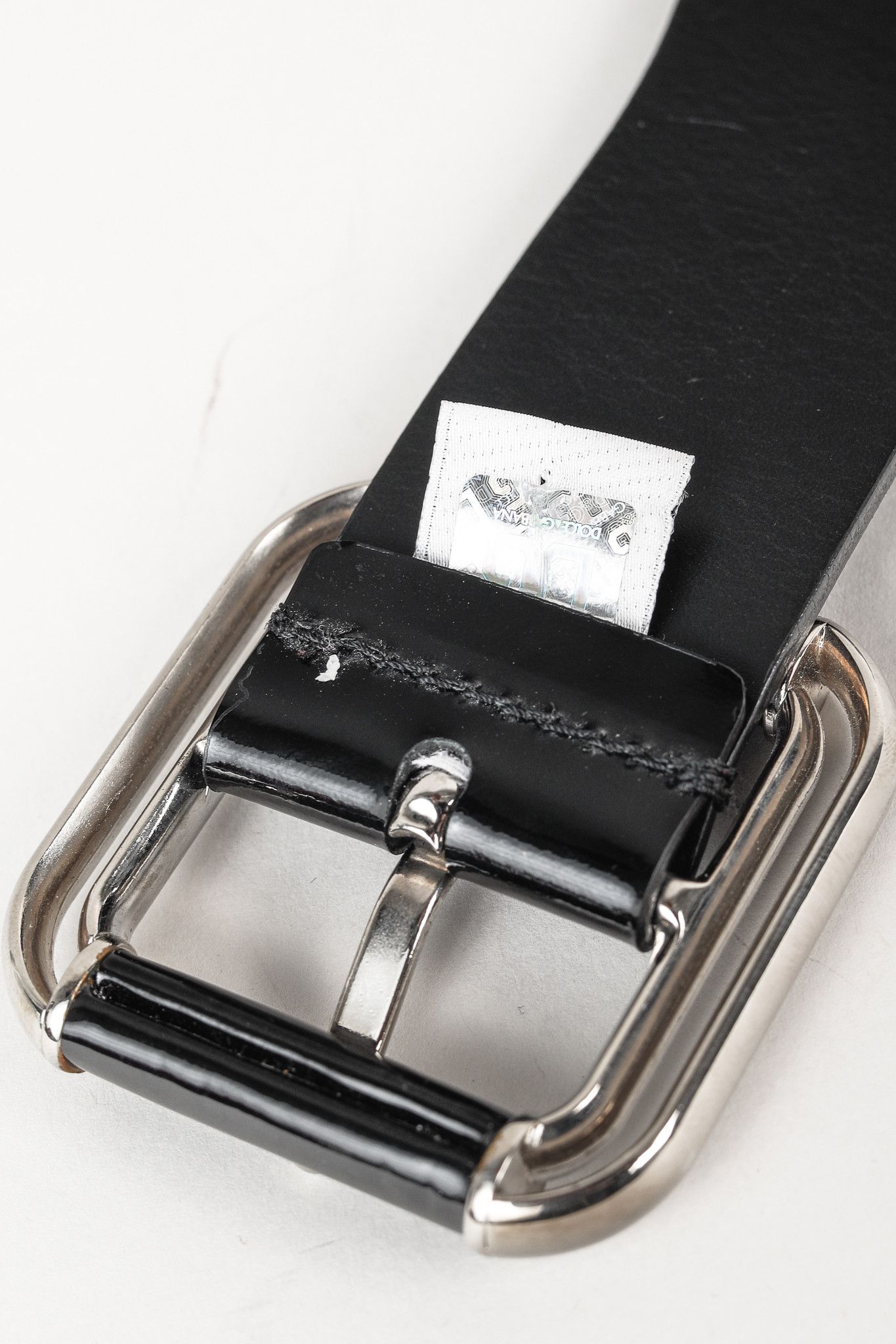 Dolce & Gabbana Dolce & Gabbana D&G Logo Black Wide Patent Leather Belt Size ONE SIZE - 6 Thumbnail