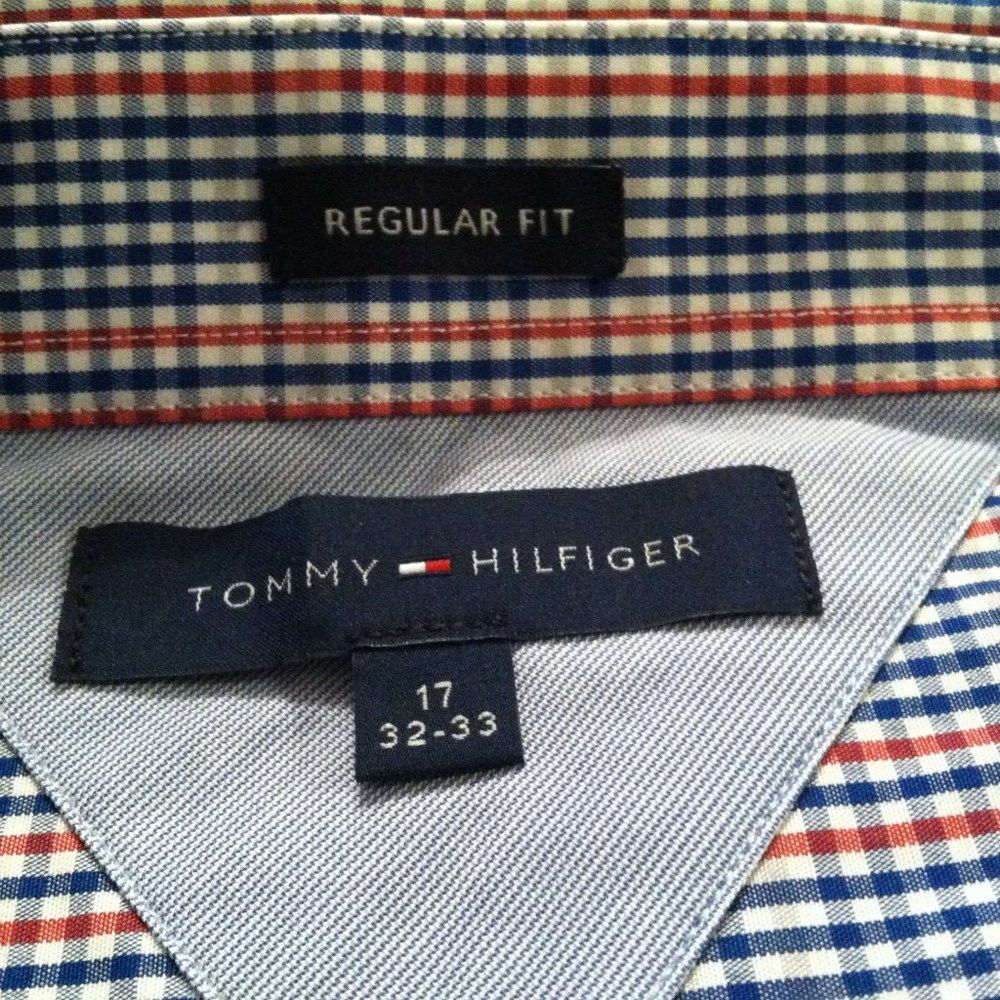 Tommy Hilfiger TOMMY HILFIGER MENS NEW BLUE 100%COTTON DRESS SHIRT 17/32-33 Size US XL / EU 56 / 4 - 5 Thumbnail