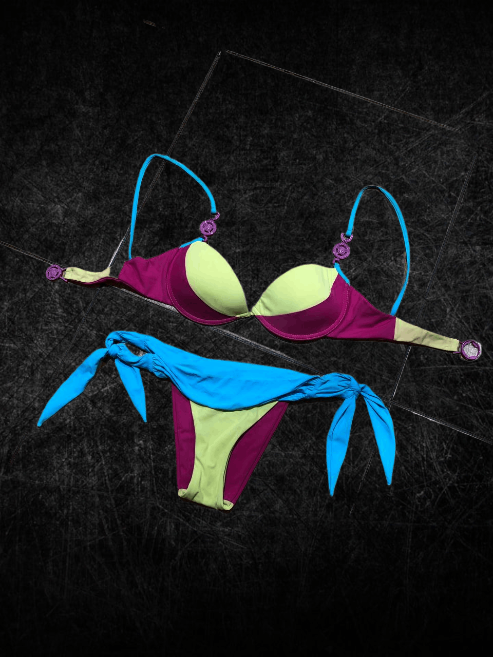 Versace VERSACE Bikini Set Split Bikini Two-Piece Print Beach Size ONE SIZE - 1 Thumbnail