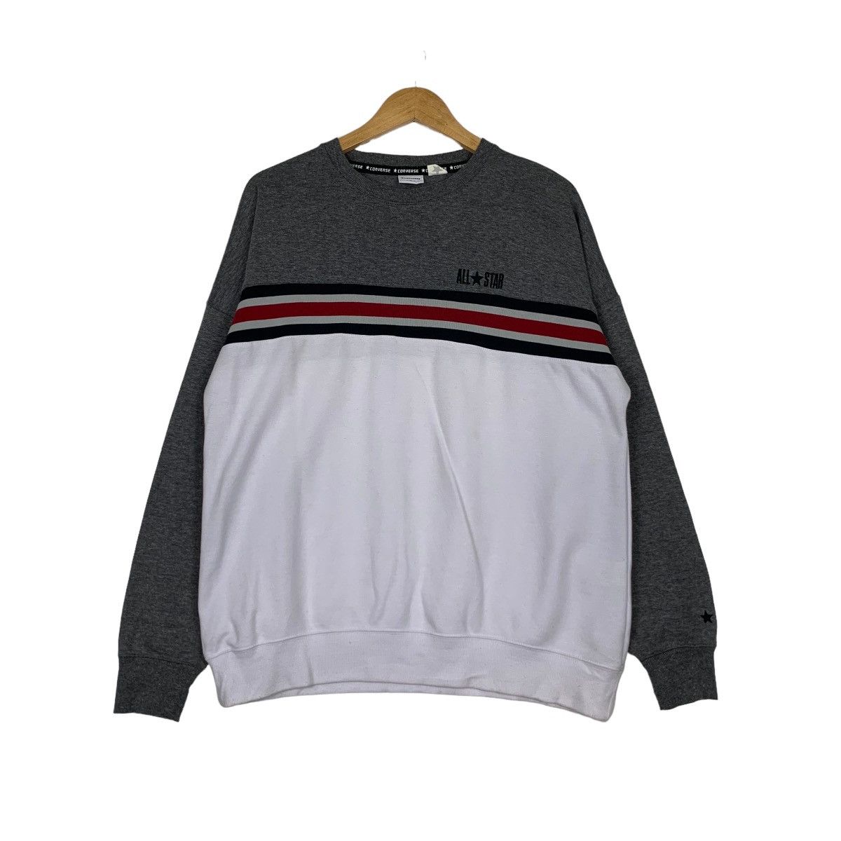 Converse CONVERSE All Star Small Logo Colorblock Sweatshirt #1035-C47 Size US XL / EU 56 / 4 - 1 Thumbnail