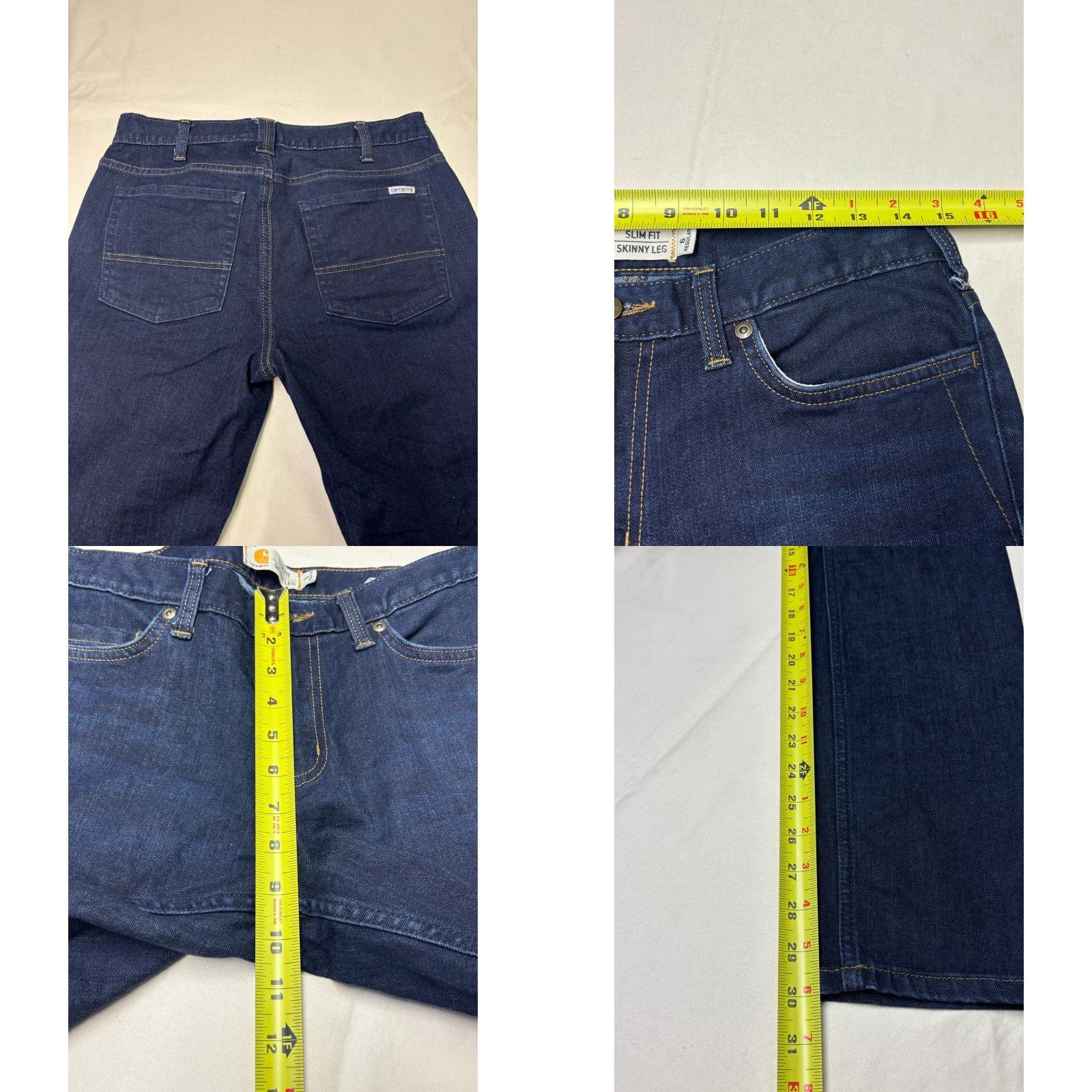 Carhartt Carhartt Jeans Skinny Dark Wash Denim Women Size 30 Regular Slim Fit Indig0 5-Pocket Comfort Stretch Size 30" / US 8 / IT 44 - 8 Thumbnail