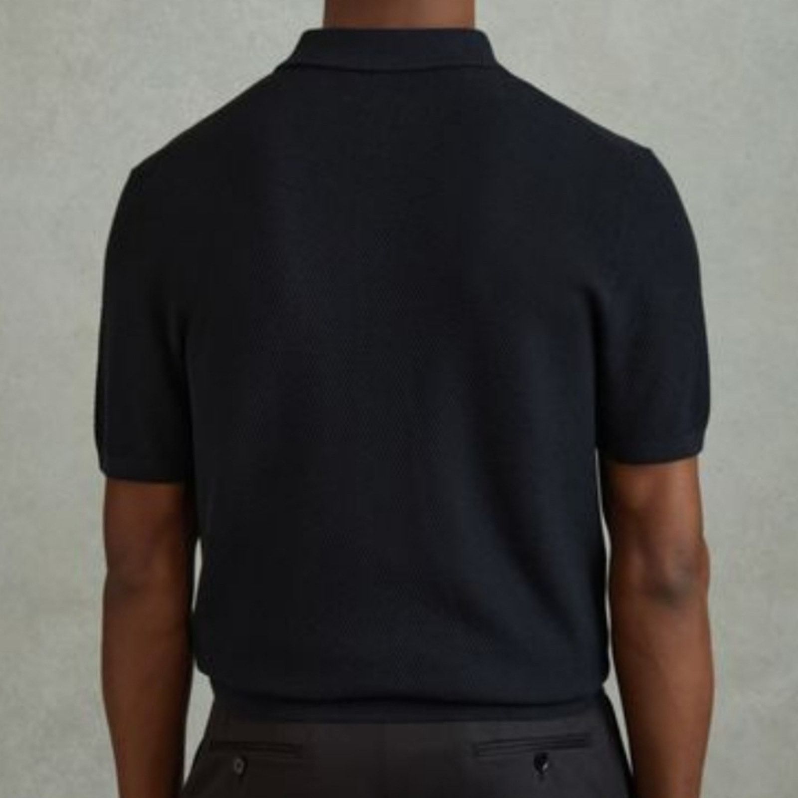 Reiss REISS Bravo Cotton Blend Textured Shirt, Size M Colour Navy Size US M / EU 48-50 / 2 - 5 Thumbnail